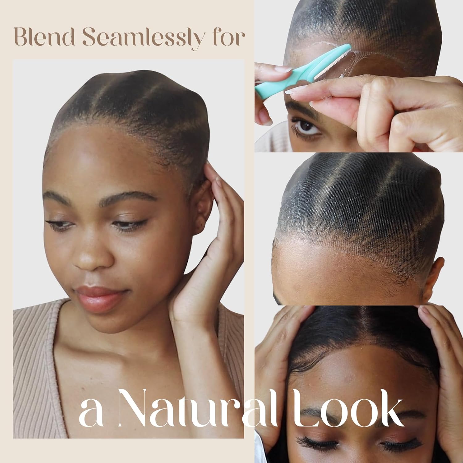 Dreamlover - HD Wig Caps série - beige, 12 pcs - bonnet perruque femme transparente