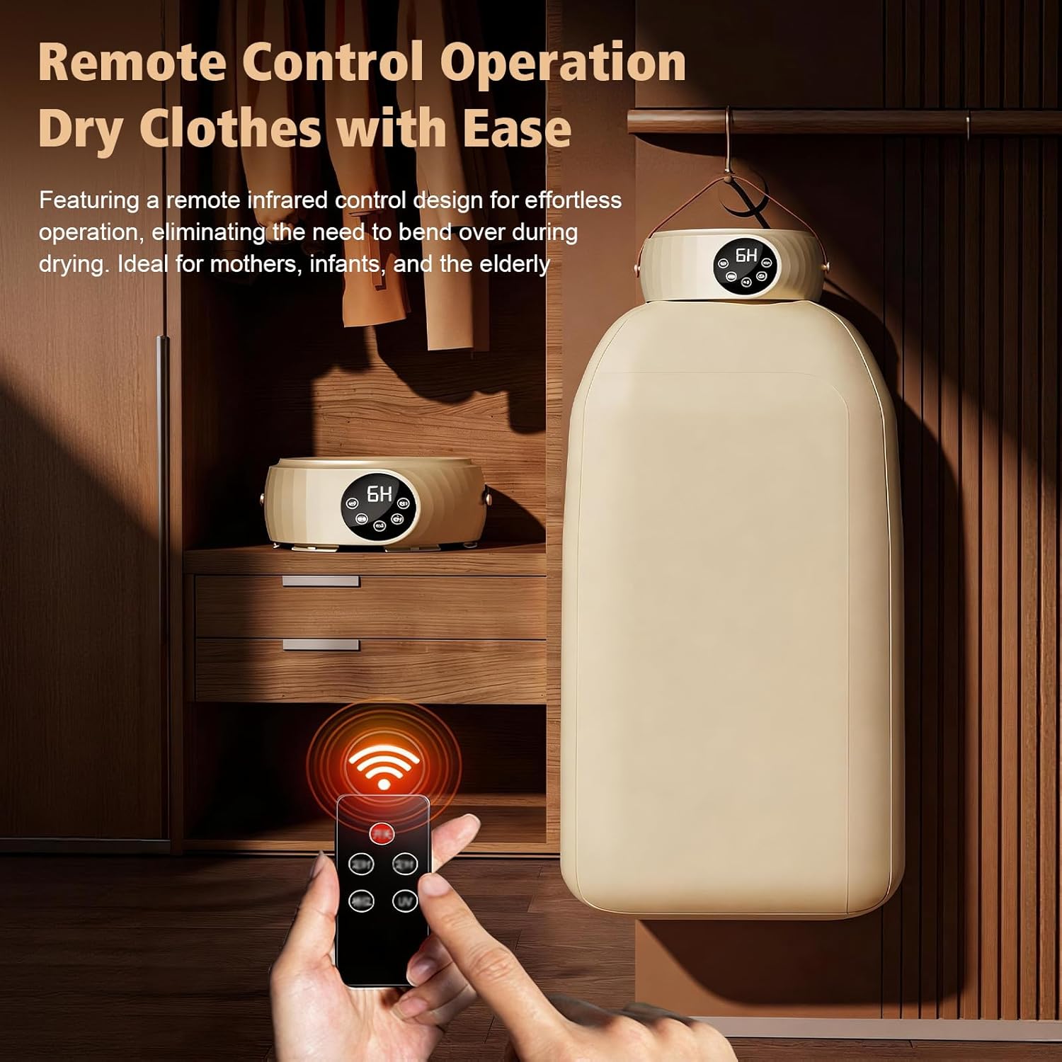 Sèche-linge électrique portable - pliable - compact - UV, minuterie, arrêt auto