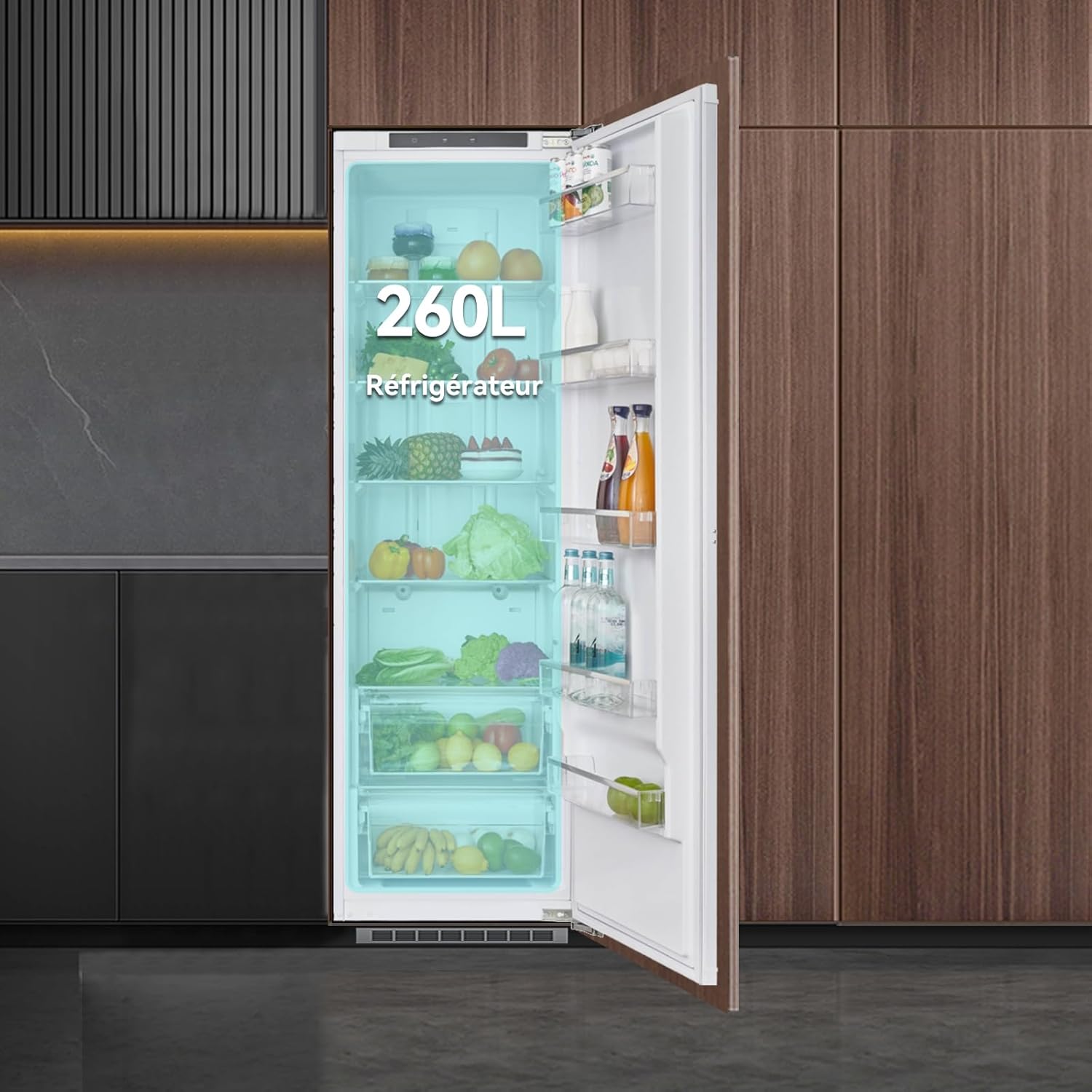 magictec - Frigo encastrable 177 cm - Froid ventilé, 260L, No Frost, LED