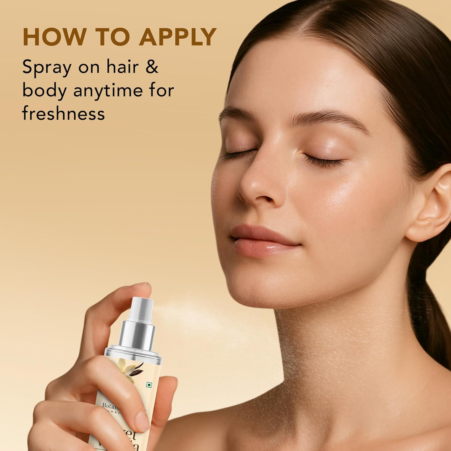 Botanic Hearth - Brume parfumée vanille - 100 ml - Déodorant cheveux & corps, fraîcheur longue durée