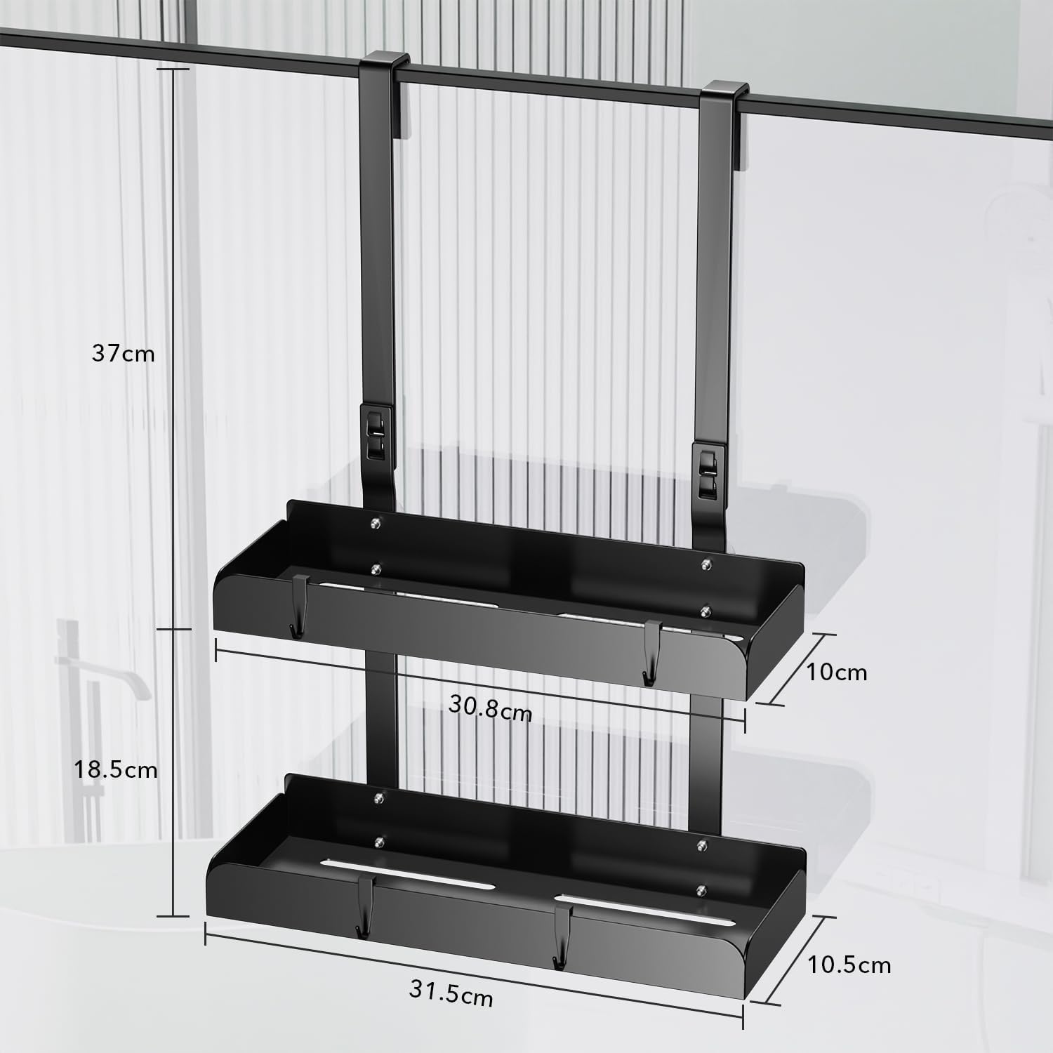 Etagère de douche à suspendre - 55,5 cm - rangement pratique, installation facile