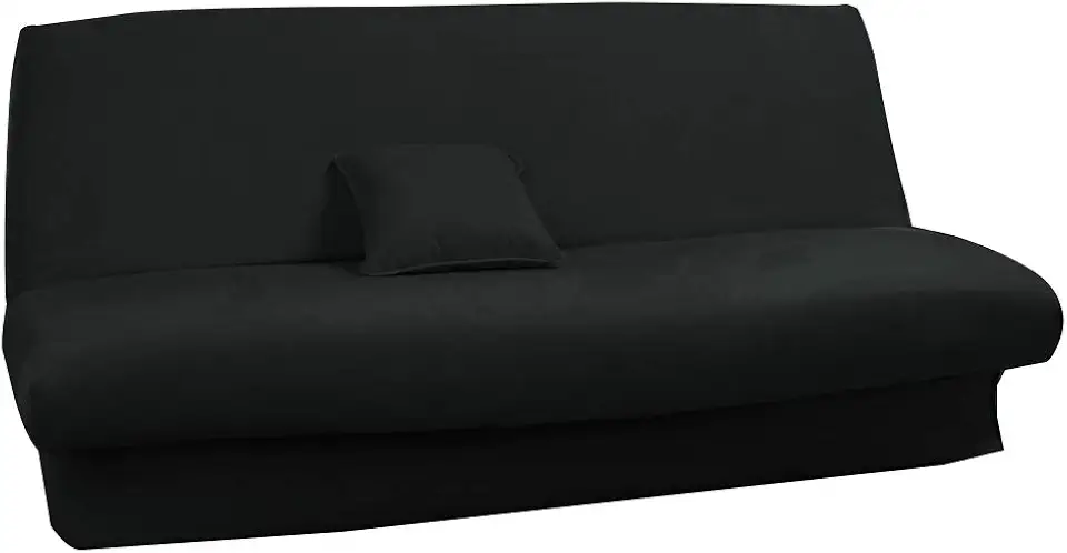 Housse de clic clac - extensible 120-140x180-200cm - coloris noir