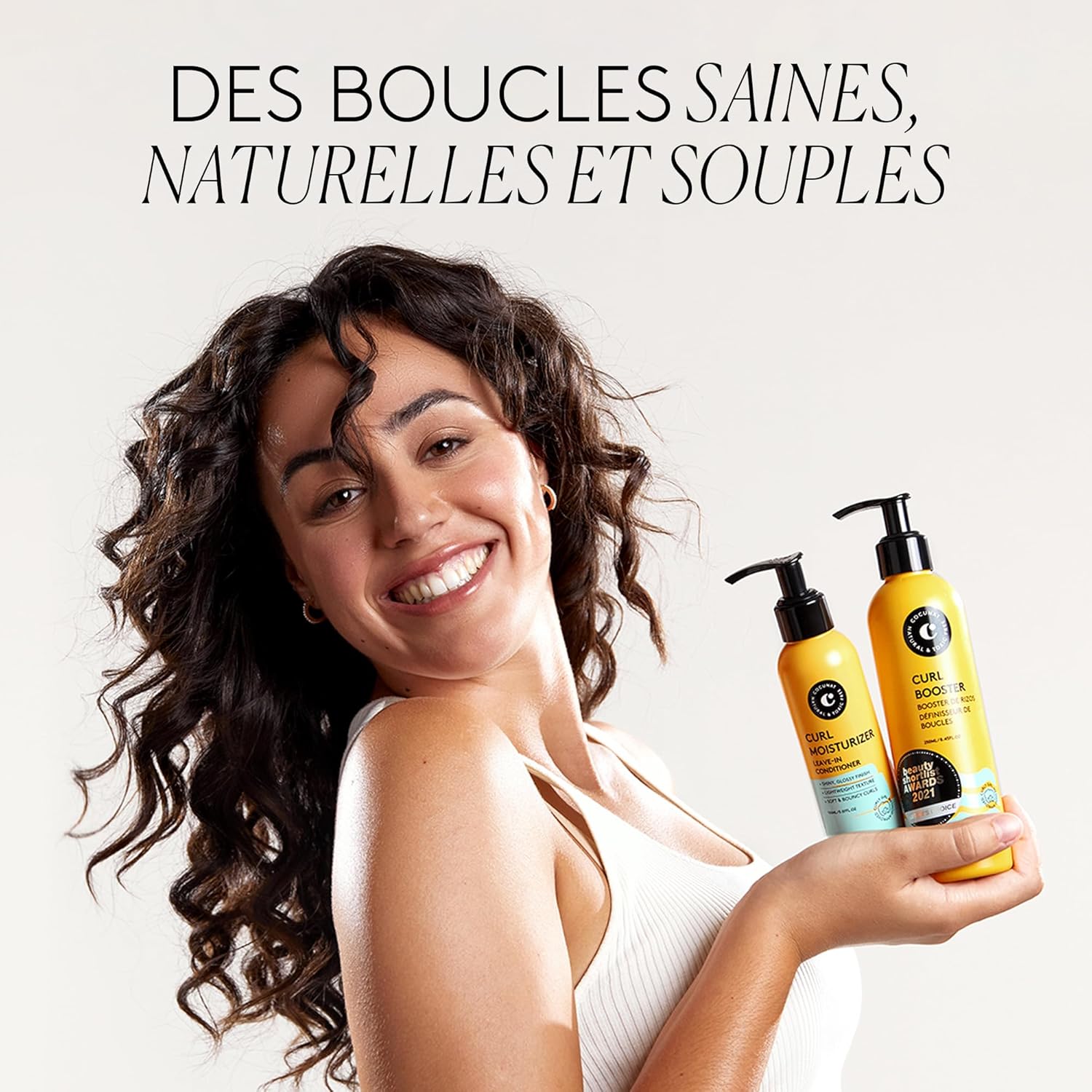 Cocunat - Méthode Curly Routine Cheveux Bouclés - 250ml+150ml - Hydratant, anti-frisottis, sans sulfates
