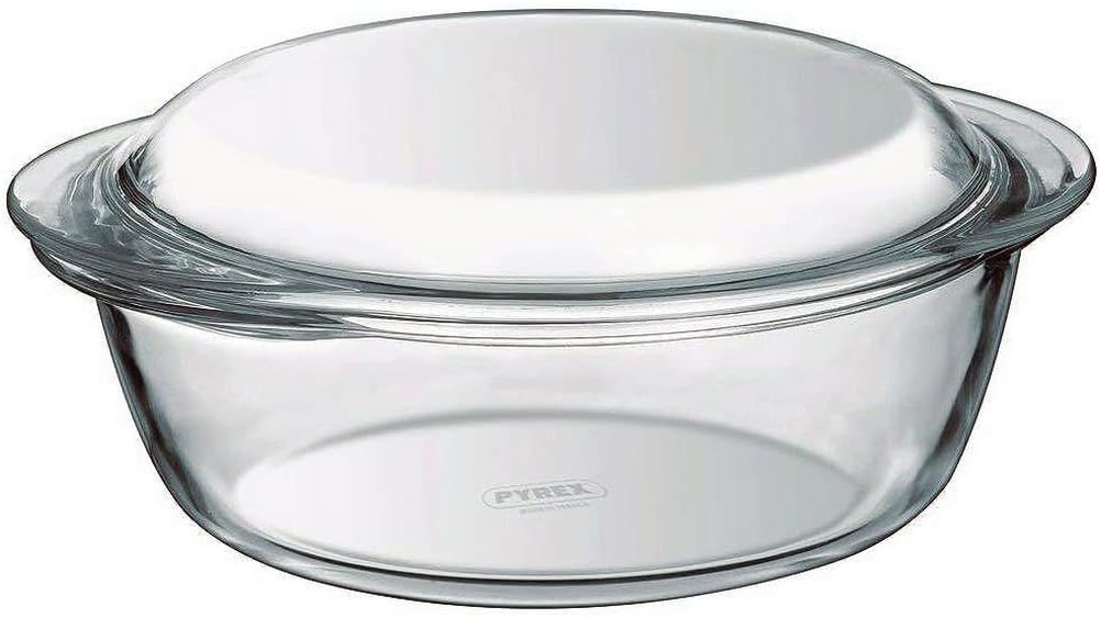 Pyrex - cocotte ronde Classic - 3,2L - verre résistant four/micro-ondes