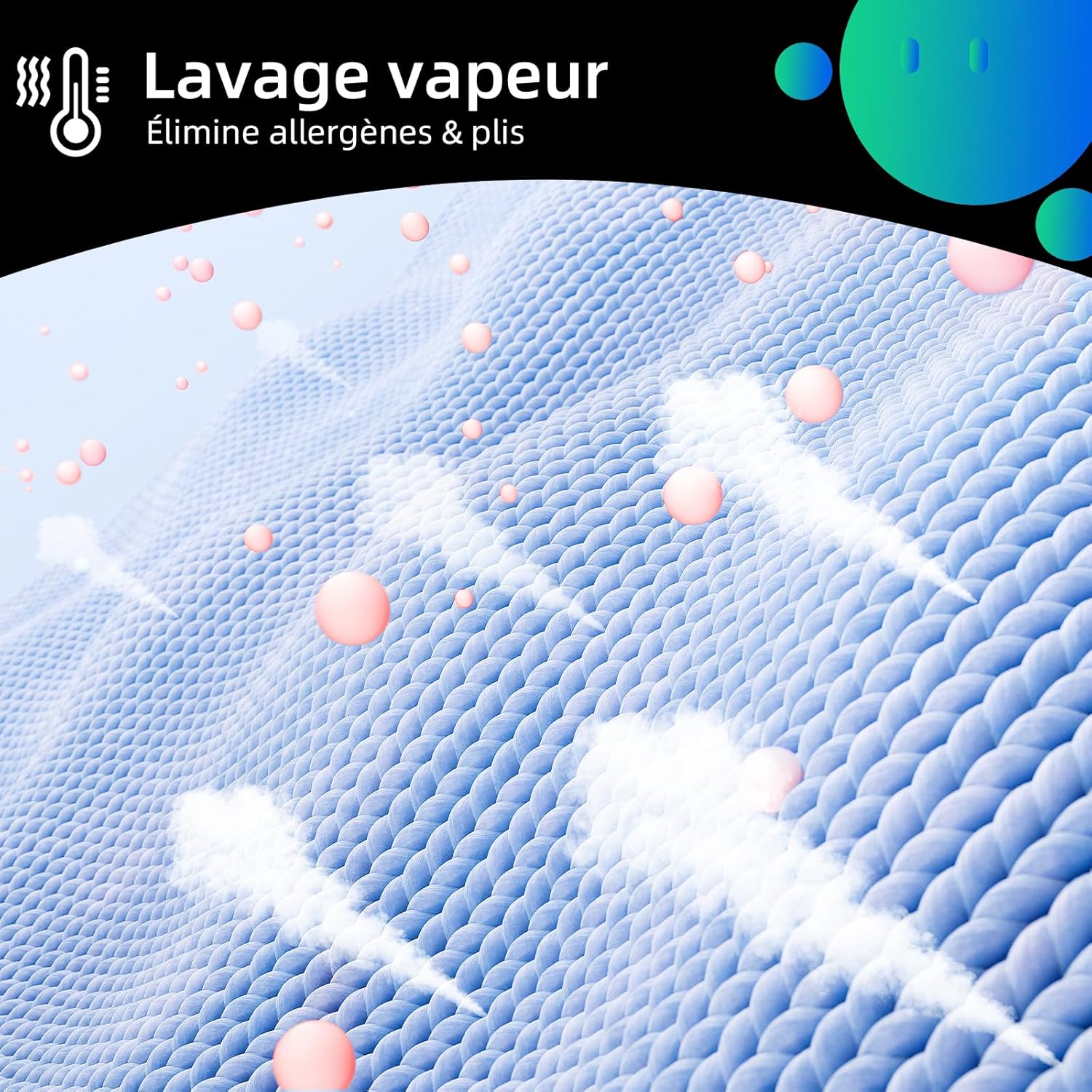 CHiQ - lave-linge compact, 7kg, 1200RPM, vapeur, classe A, 60x46.5x84cm - CW07123863AX