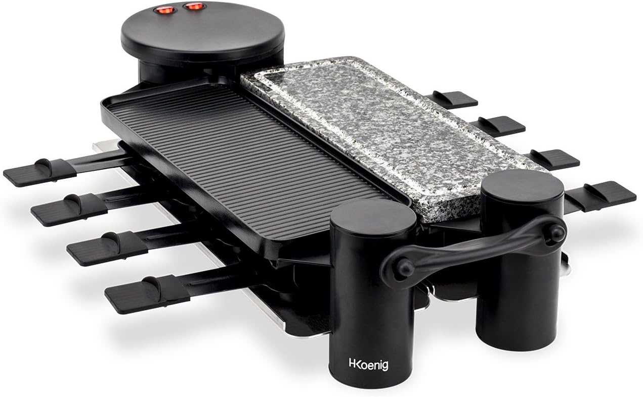 H.Koenig - Raclette multifonction 8 pers, modulable, pierre, RP360