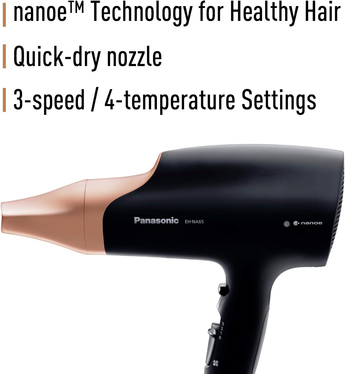 Panasonic - Sèche-cheveux professionnel - compact, or, haute performance