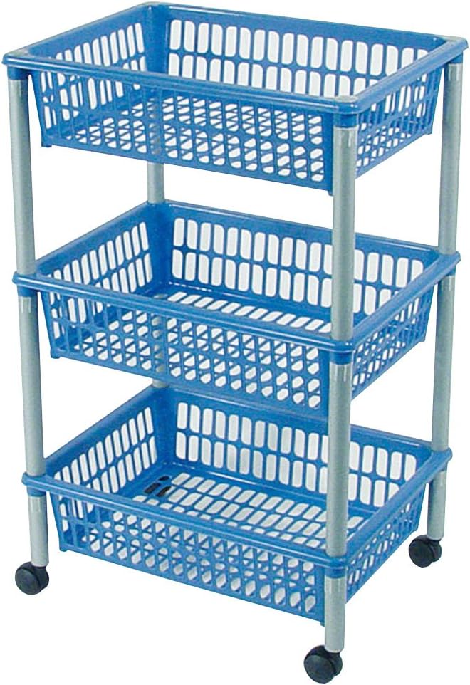 Axentia - chariot universel 3 paniers, plastique, 40x29x62 cm, rangement