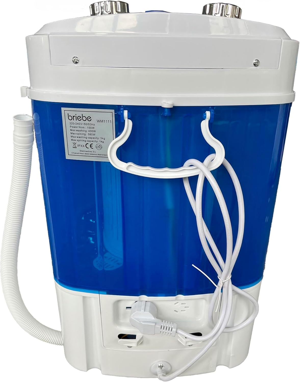 briebe - Mini Machine à Laver portable 3kg, faible conso, WM1111