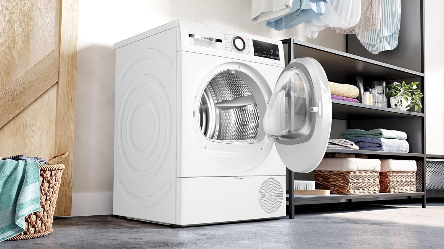 Bosch - Sèche-linge Série 6, 9 kg, pompe à chaleur, blanc WQG1420DFR