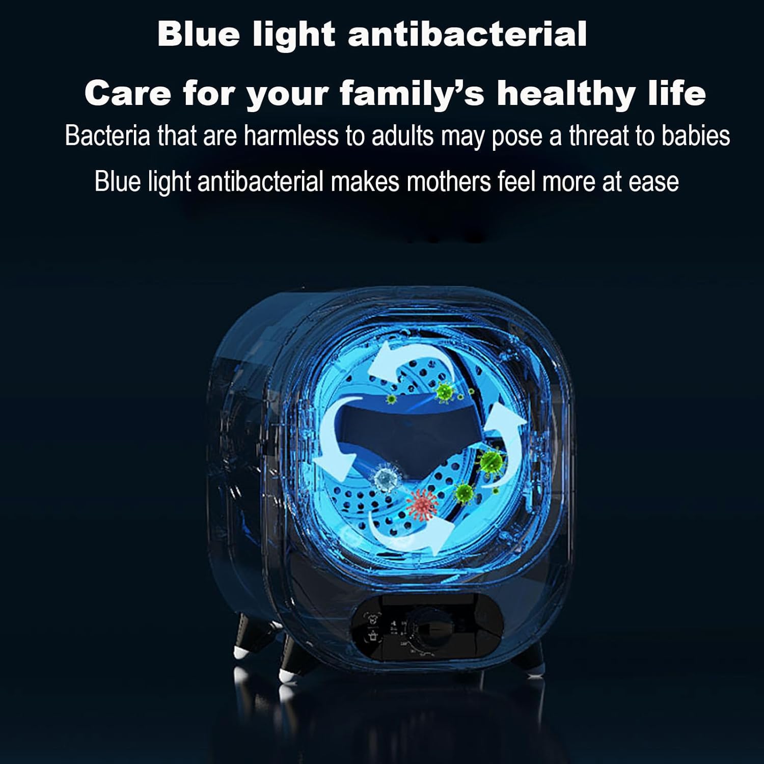 Sèche-linge portable - 0,8 kg - 7 modes, mural ou plan, compact