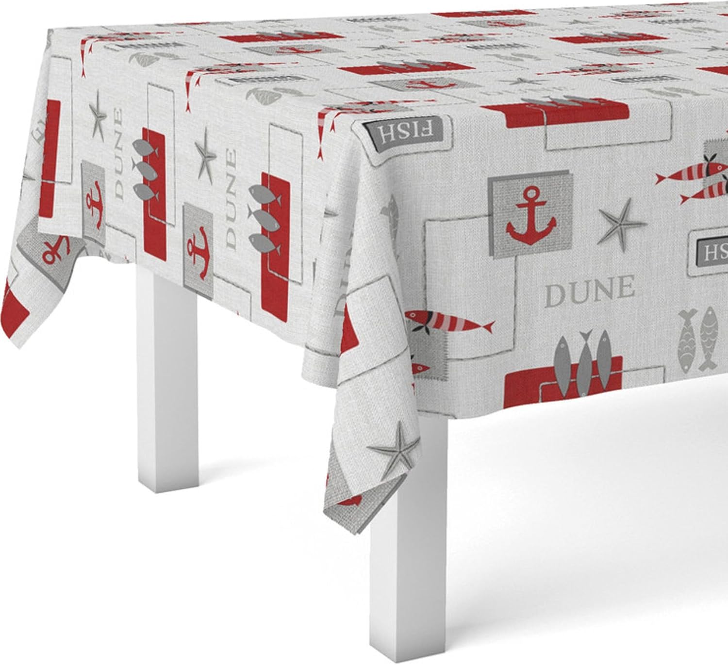 Nappe en toile cirée rectangulaire - 140x140 cm - anti-taches, imperméable, facile d'entretien