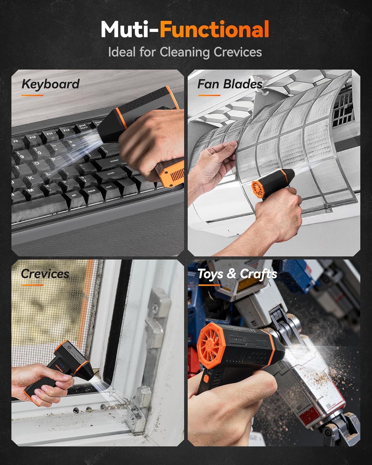 WOLFBOX - soufflette à air, 3 vitesses, 110000 tr/min, MF50