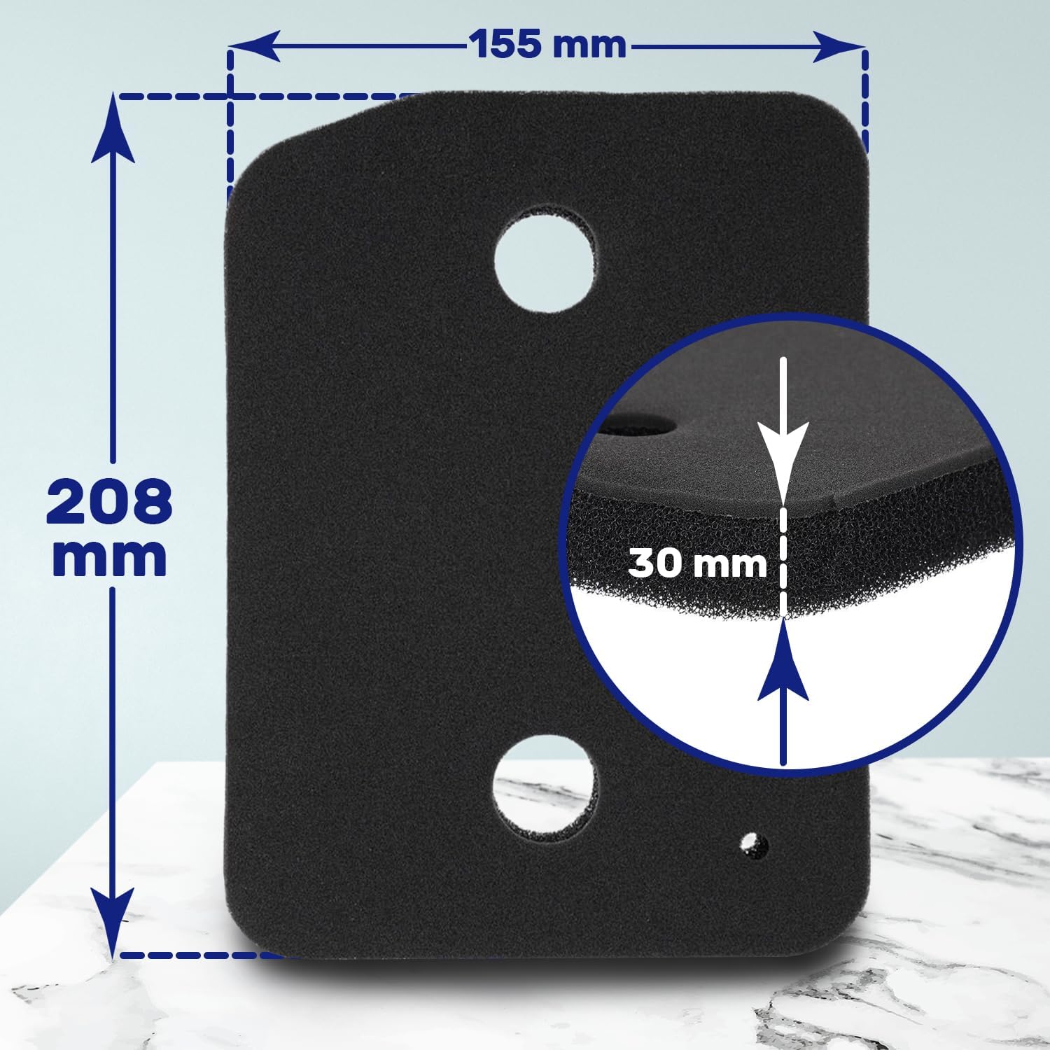 Miele - filtre sèche-linge série 9164761 - 208x155x30 mm - mousse garantie 10 ans - 9164761