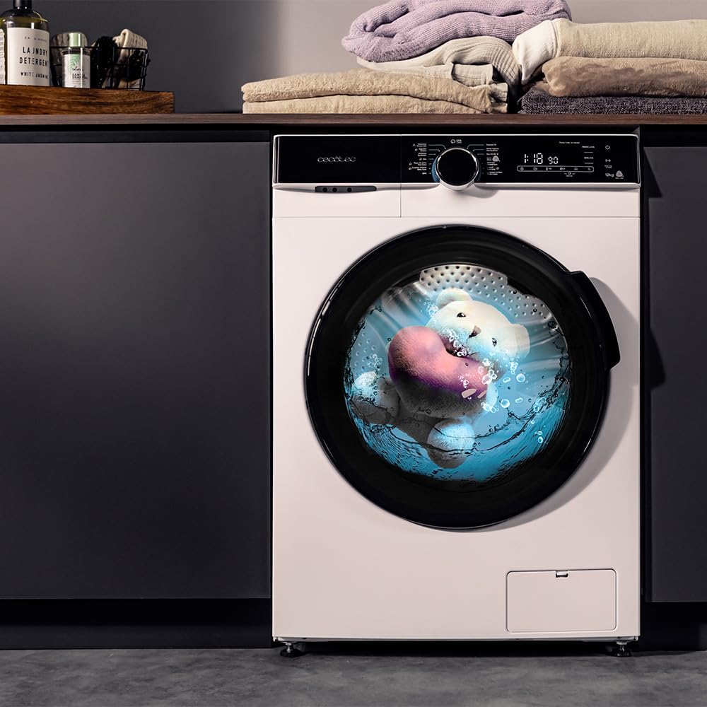 Cecotec - Bolero DressCode 121000 - 12 kg - 1400 tr/min, 2000 W, 14 programmes, nettoyage auto, WoolMark