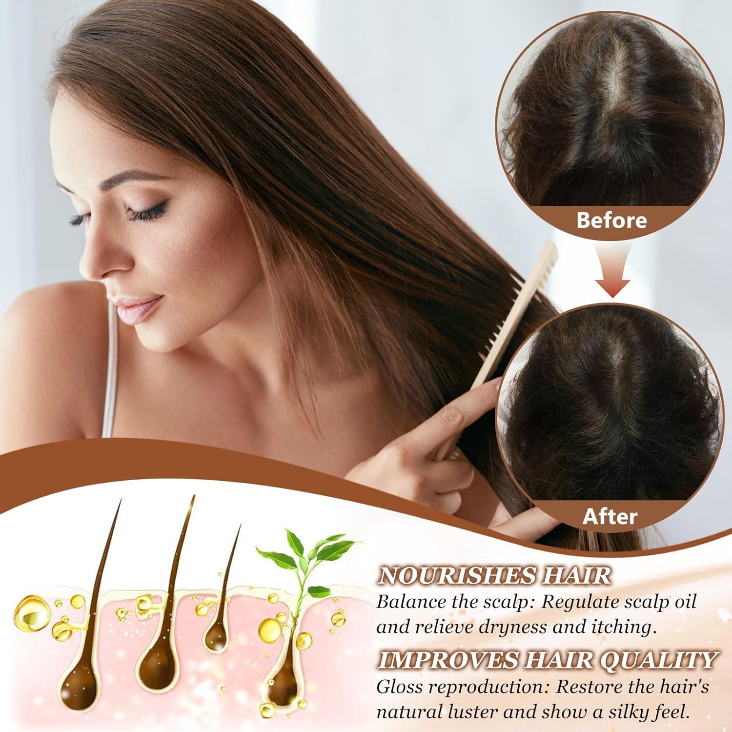 Shampoing et après-shampoing - soin croissance cheveux - huile Batana - réparation intense