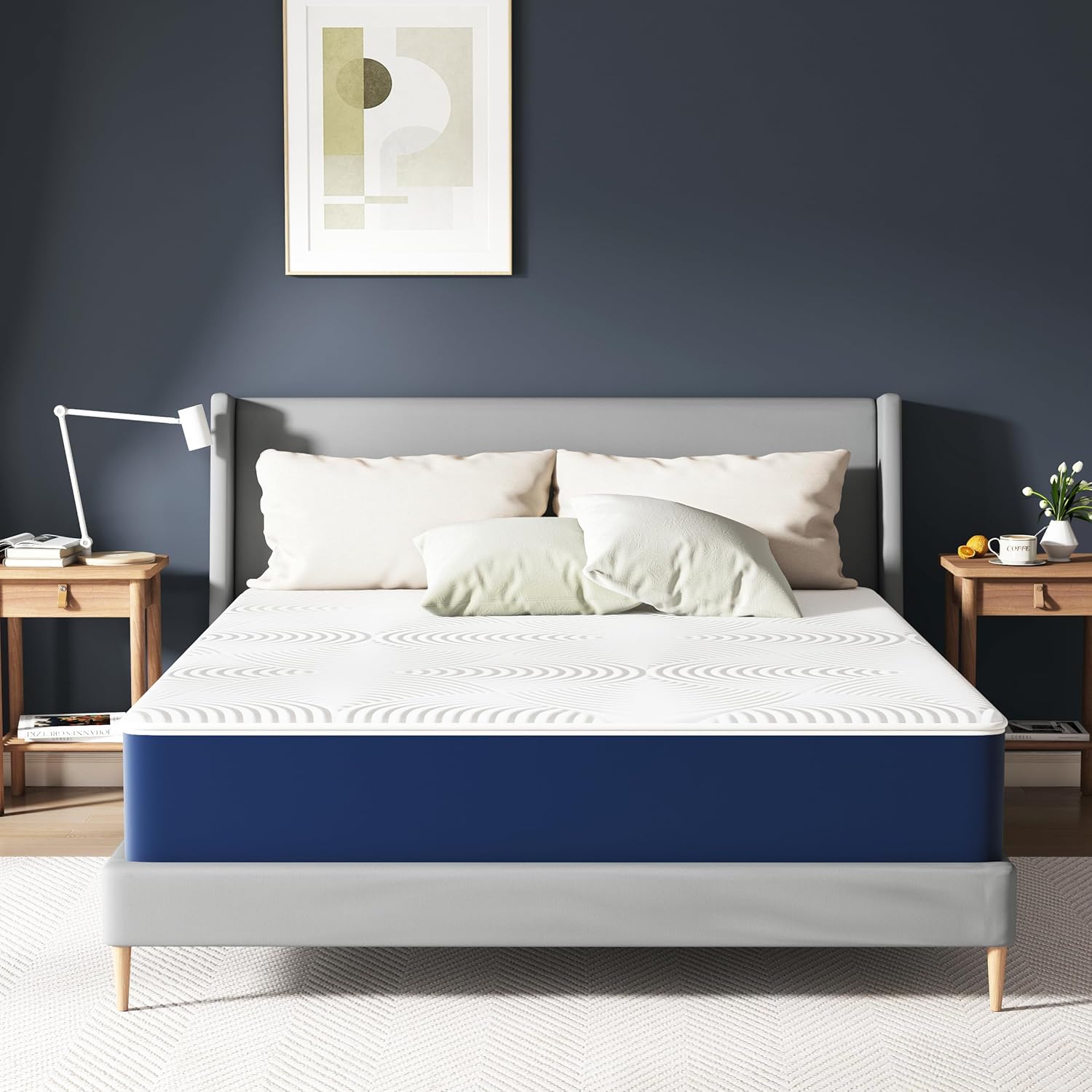 Matelas - 7 zones H3, 140x190x25 cm, mousse froide, housse amovible
