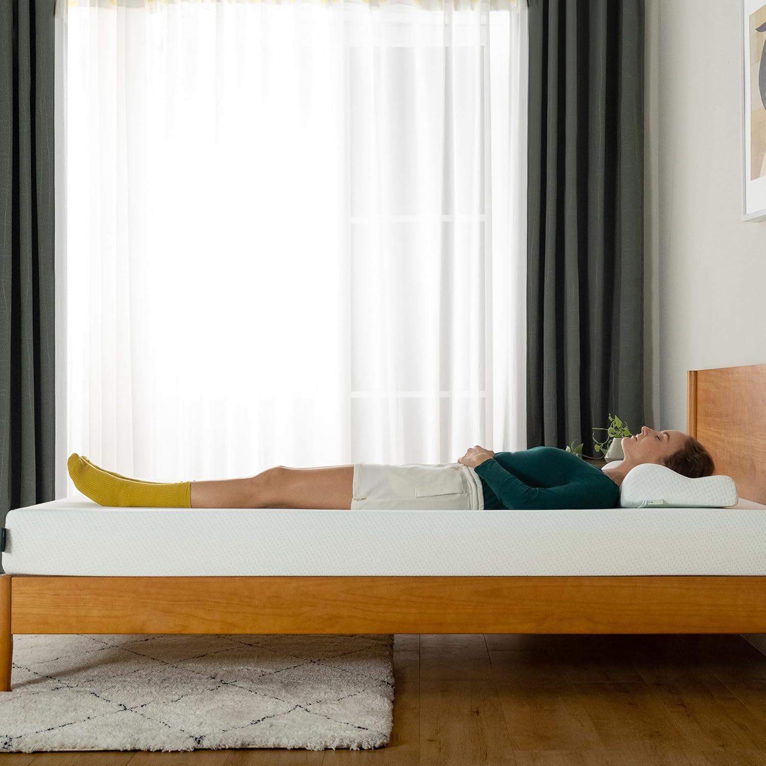 Zinus - Matelas Memoire de Forme 90x190 cm, 11 cm, 5 zones, ferme