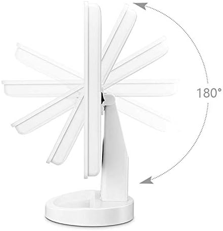 Nestling - miroir triple grossissant LED, tactile, rotatif 180°, 10x/3x/2x, double alimentation