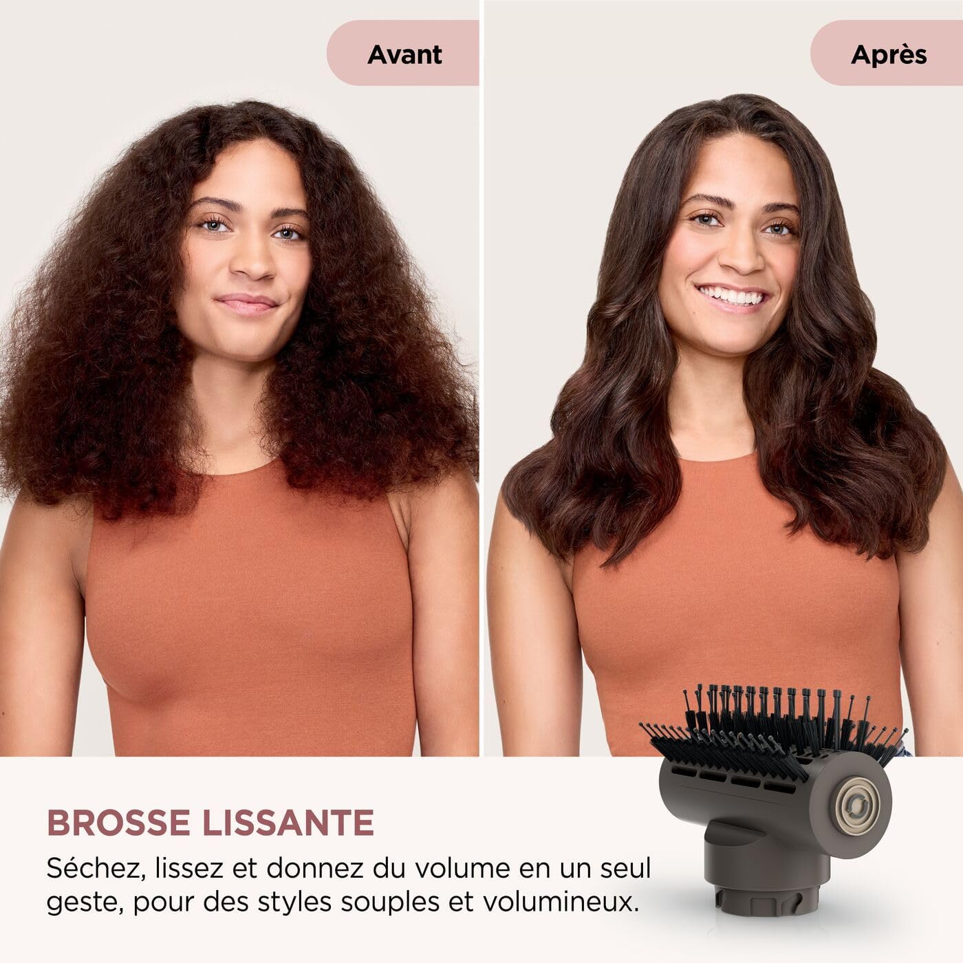 Shark - sèche-cheveux SpeedStyle Pro Flex, léger, ionique, poignée pliante, 4 embouts, moka argent, HD542EU
