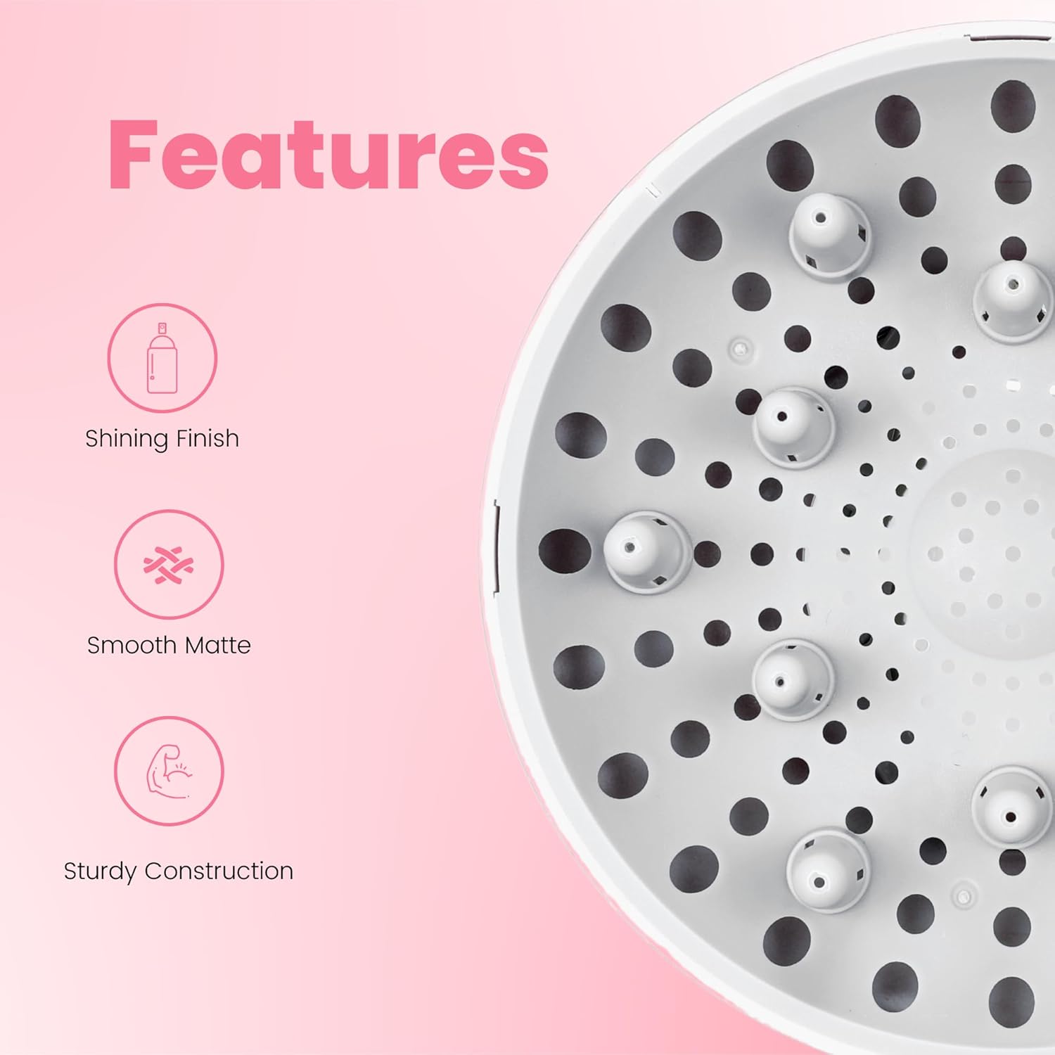 Diffuseur cheveux bouclés - universel 4.4-6.6 cm - robuste, anti-frisottis, or