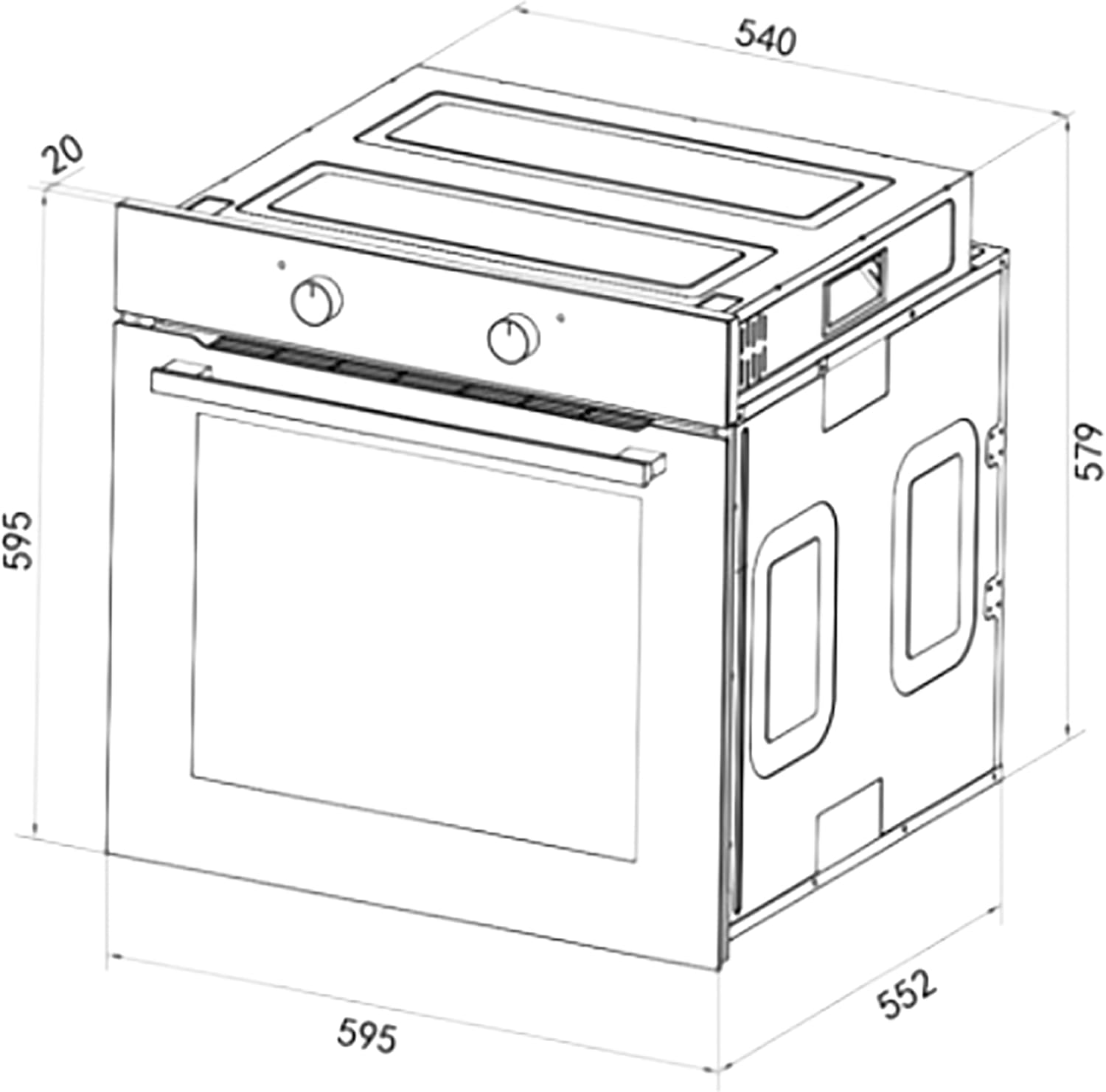 Cecotec - Four multifonction 80L, 2800W, 5 fonctions, Steam C126400