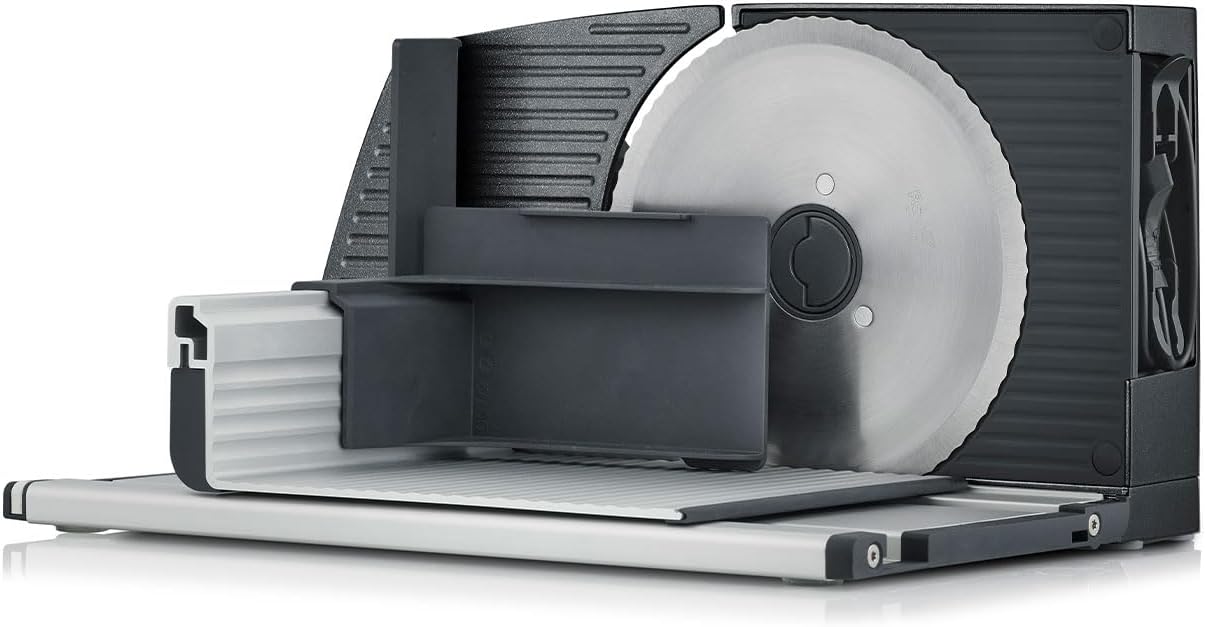 GRAEF - trancheuse universelle, compacte, lame 170 mm dentelée, épaisseur réglable, entièrement métallique, MT1006