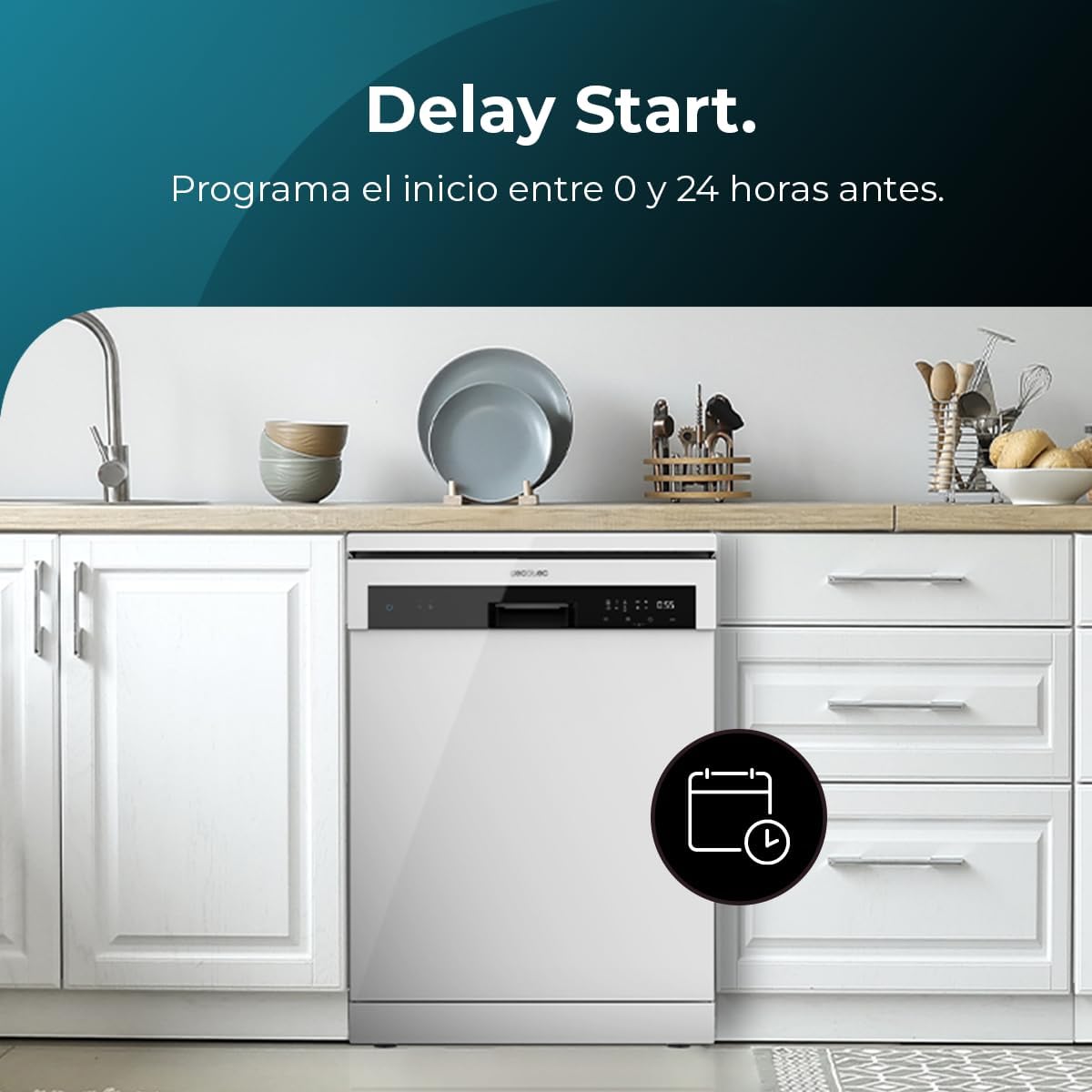 Cecotec - Bolero Aguazero 6100 E - 60 cm - 13 couverts, 6 programmes, Dry+