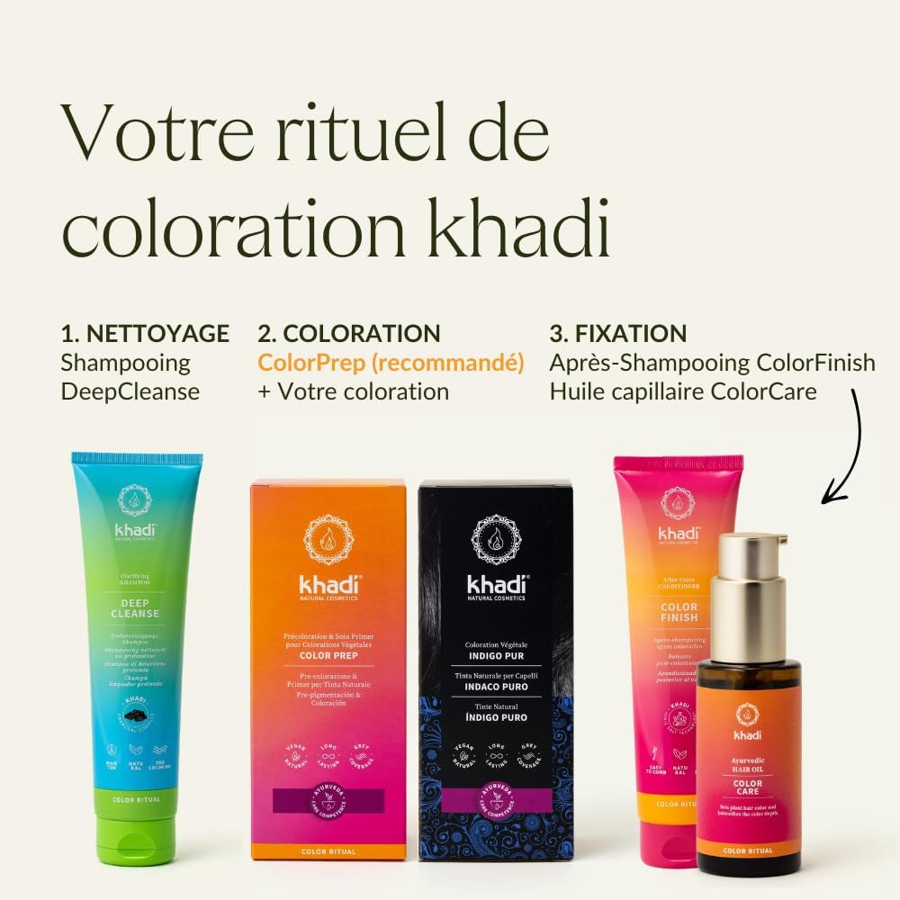 khadi - COLOR PREP - 100g - Pré-pigmentation cheveux, résultat intense
