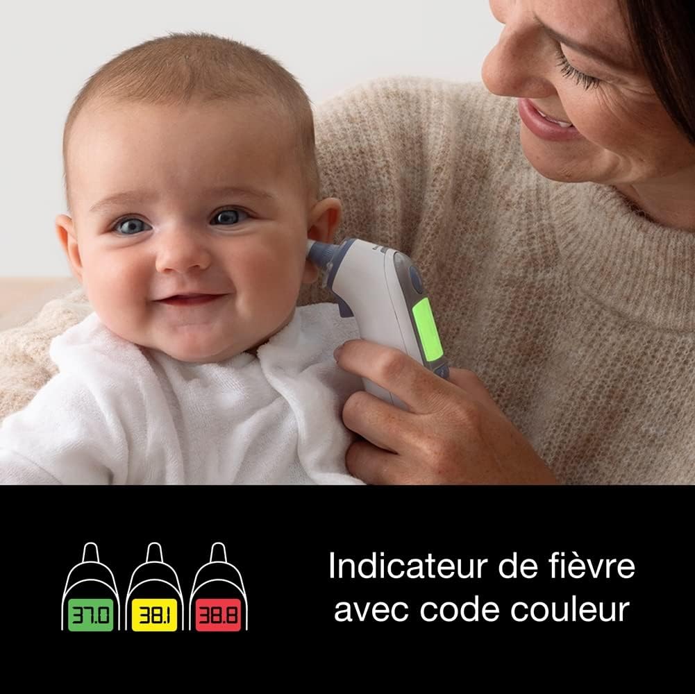 Braun - ThermoScan 7 - Thermomètre auriculaire précis bébé adulte