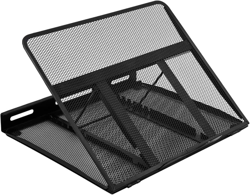 maxxidealz Basics - support ordinateur portable série ergonomique - 33x28.7x18.5 cm - réglable ventilé 17.3 pouces