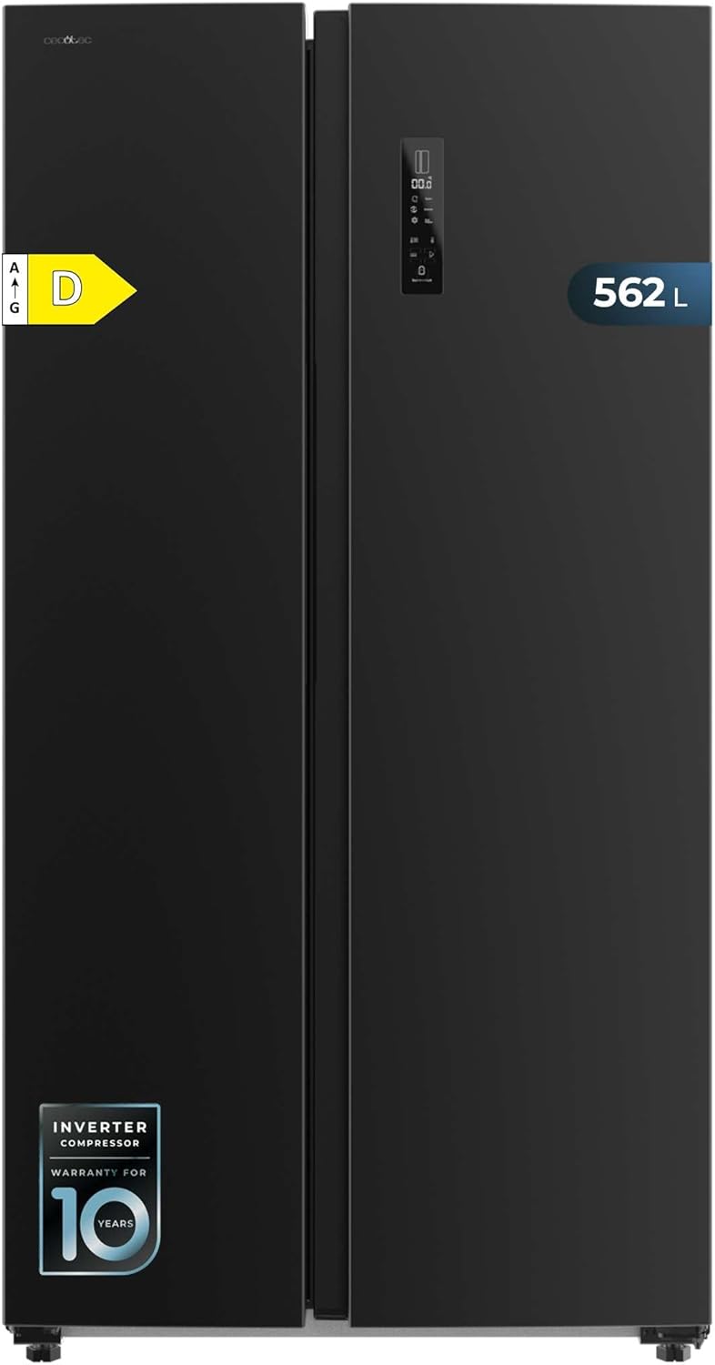 Cecotec - Bolero CoolMarket SBS 562 - 562L - No Frost, LED, porte réversible, mode vacances, inverter - SBS 562