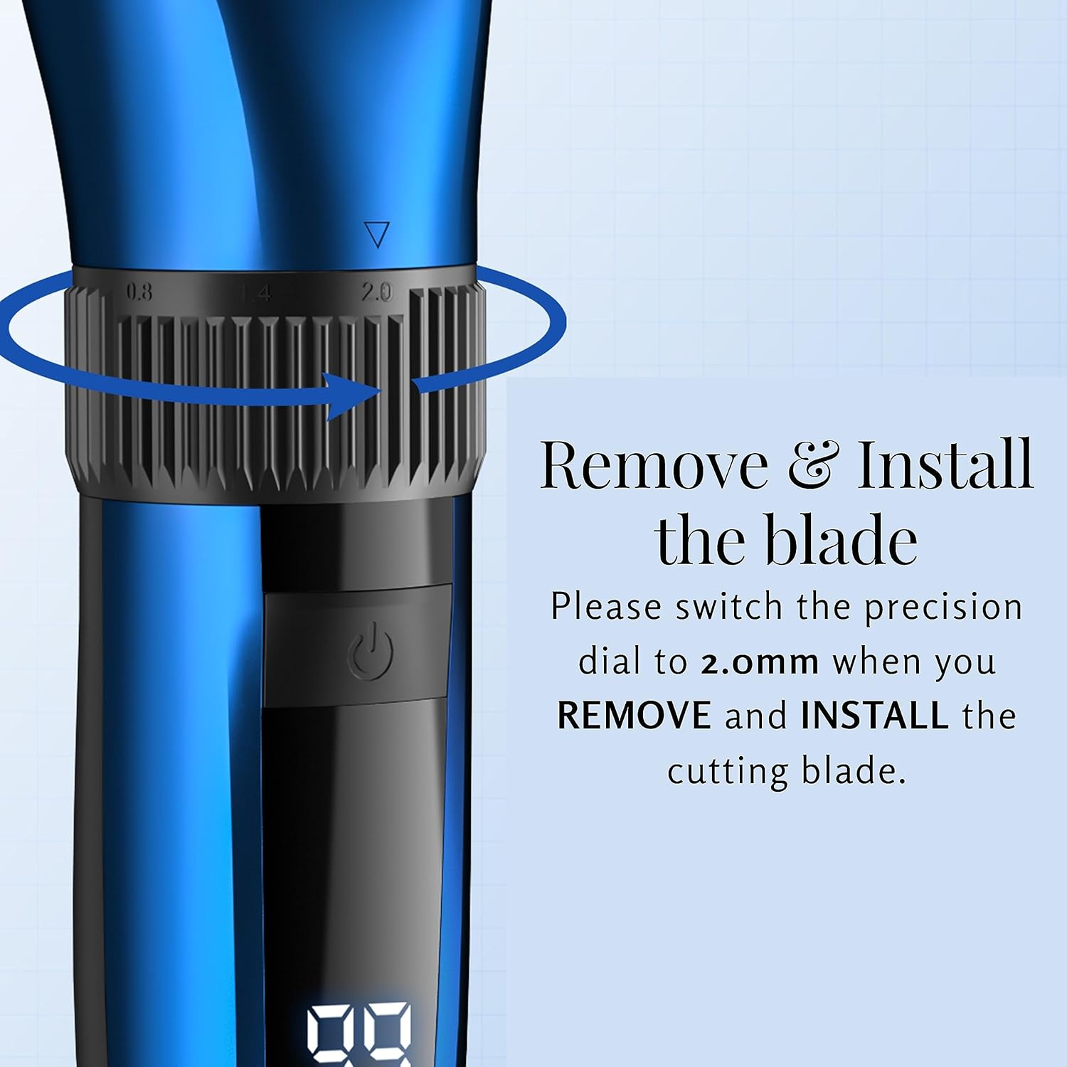 BarberBoss – tondeuse barbe/cheveux – étanche, céramique, LED, charge rapide – QR-2082