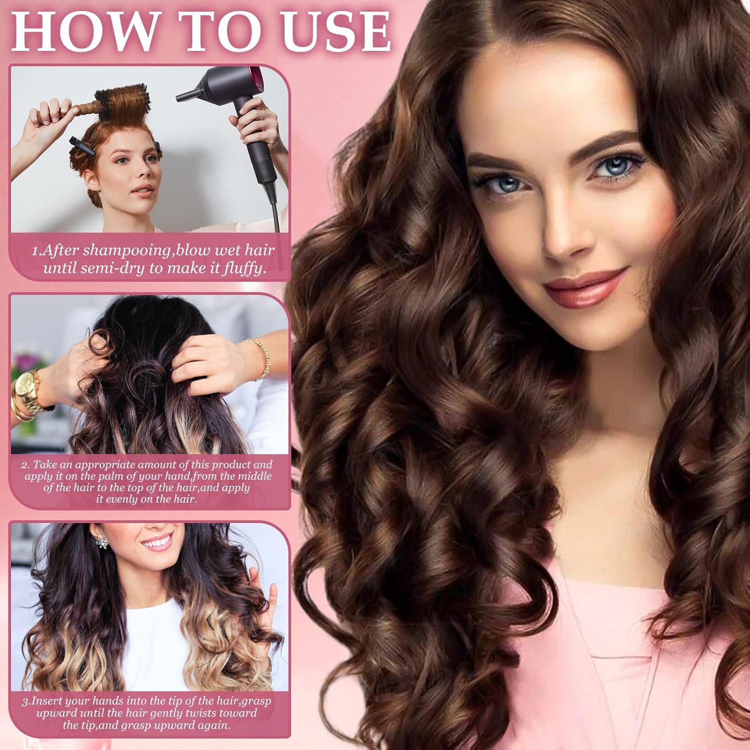 Crème cheveux bouclés - hydratante coco & karité bio - soin coiffant volume cheveux secs