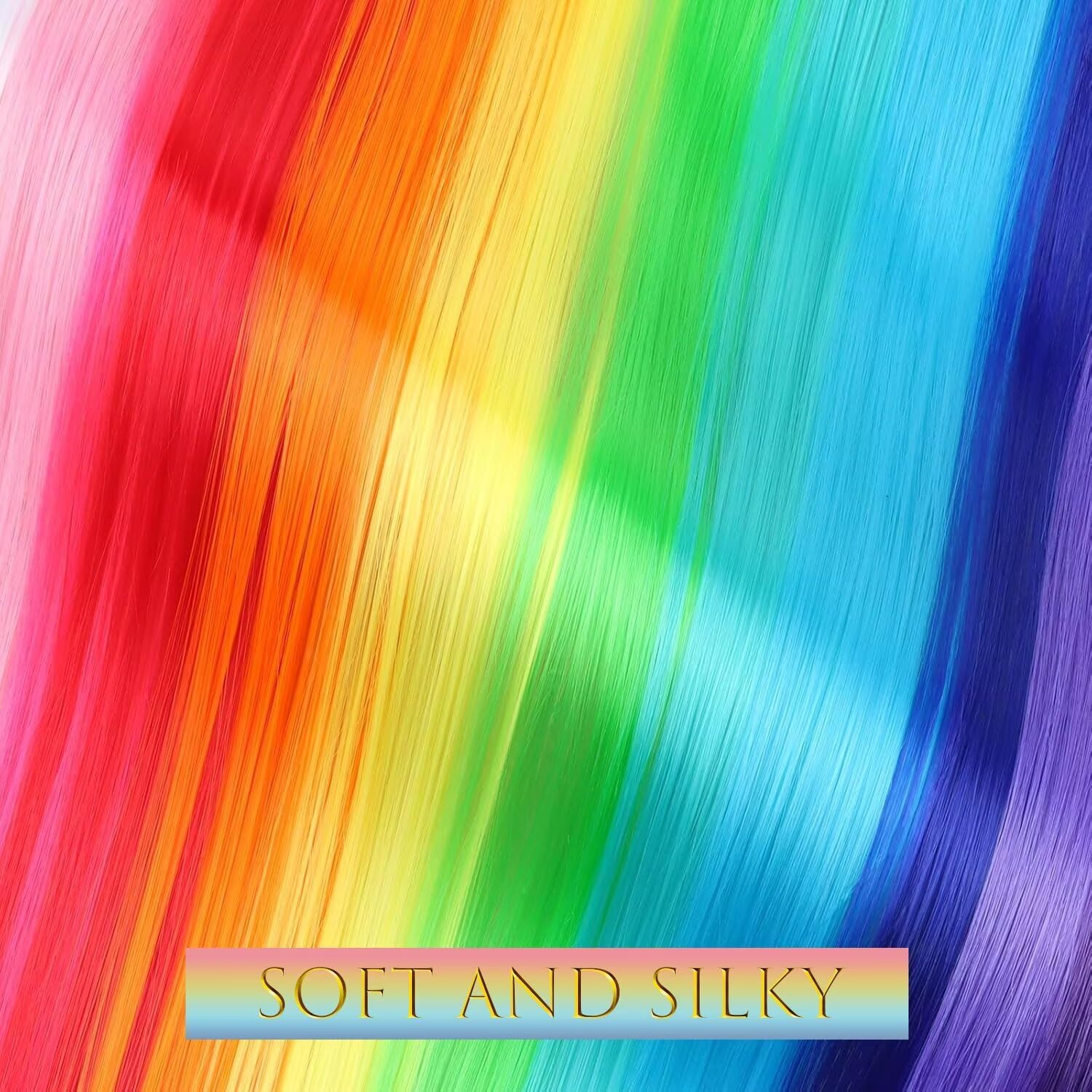 Mèches de cheveux à clipser - Lot de 12 - 55 cm - Vert canard, extensions pour tresses