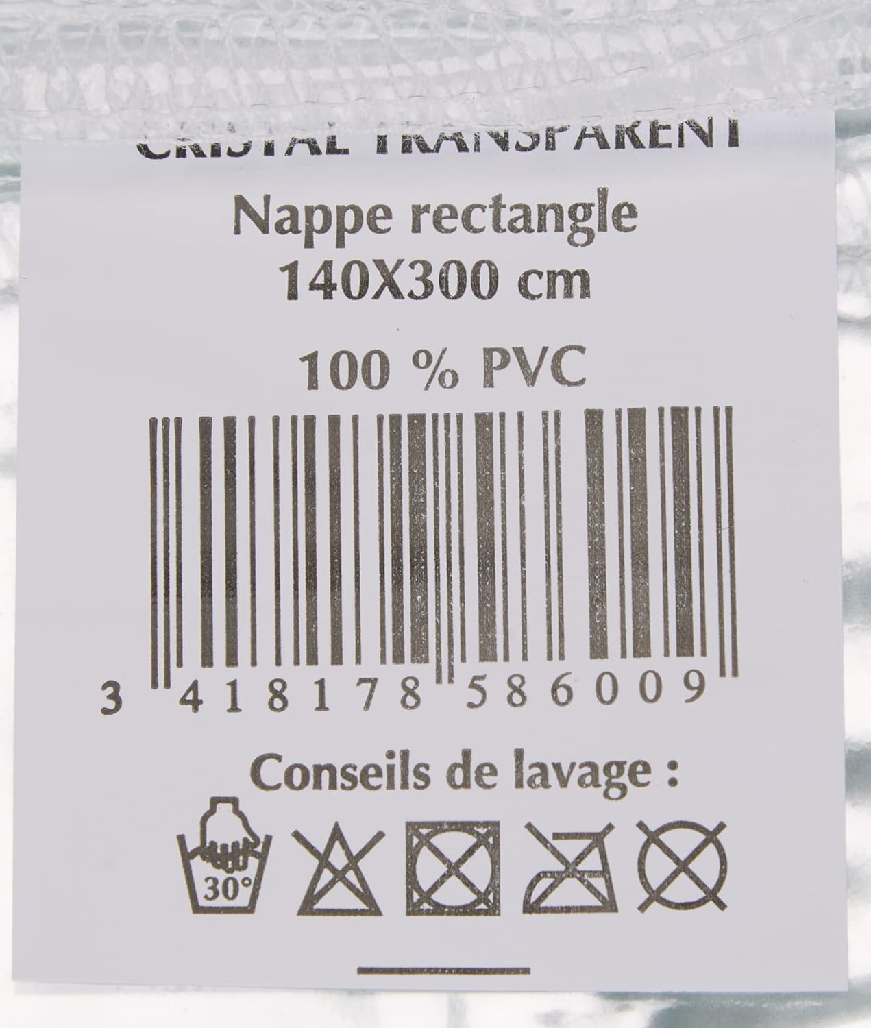 Soleil d'Ocre - Cristal nappe rectangle transparente - 140x300 cm - PVC 100 microns