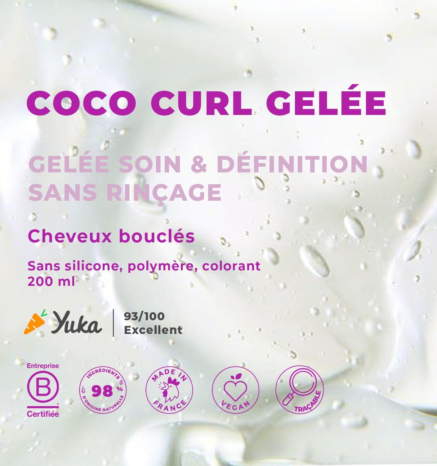 Energie Fruit - Gelée soin coco 200ml - Définition boucles, huile bio
