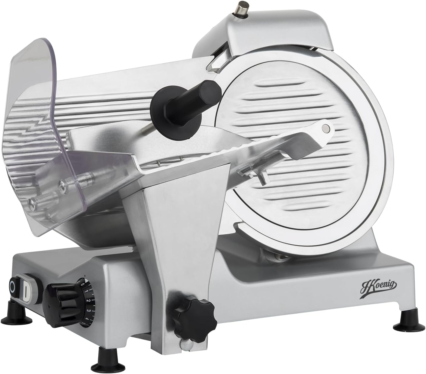 H.Koenig - trancheuse électrique pro - lame 25 cm - coupe 0-12 mm, aiguiseur, MSX250