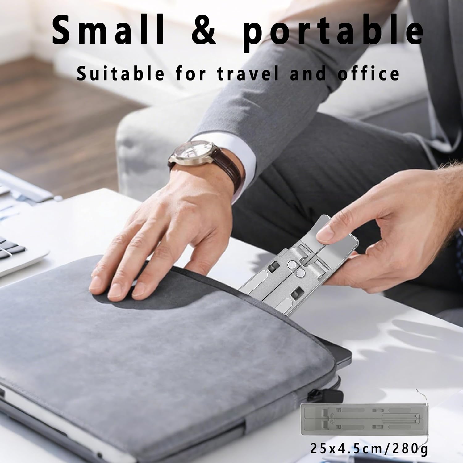 AiTodos - Support pliable aluminium - compact, ventilé, 6 positions