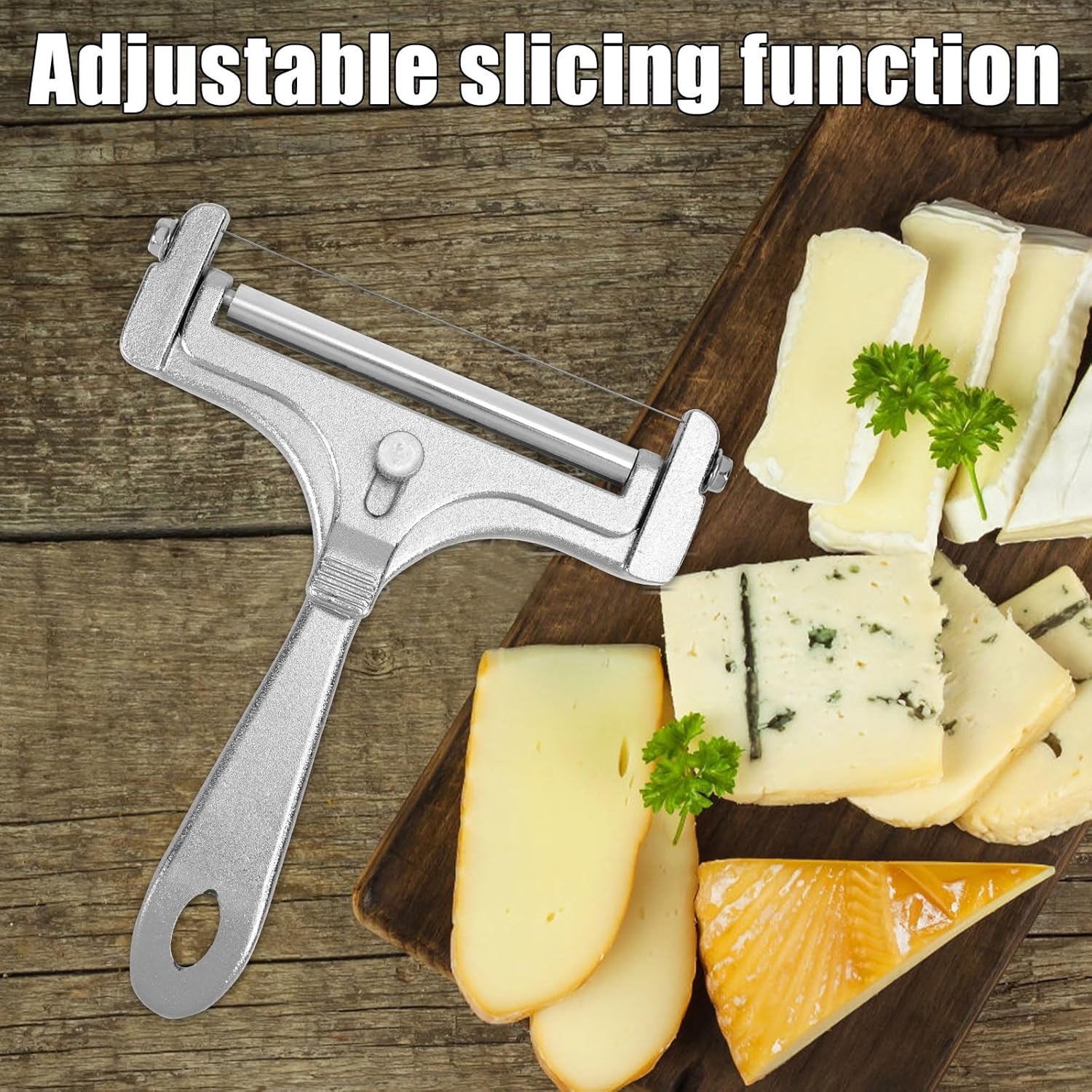 Gosknor - trancheuse à fromage inox - portable, 8 fils de rechange