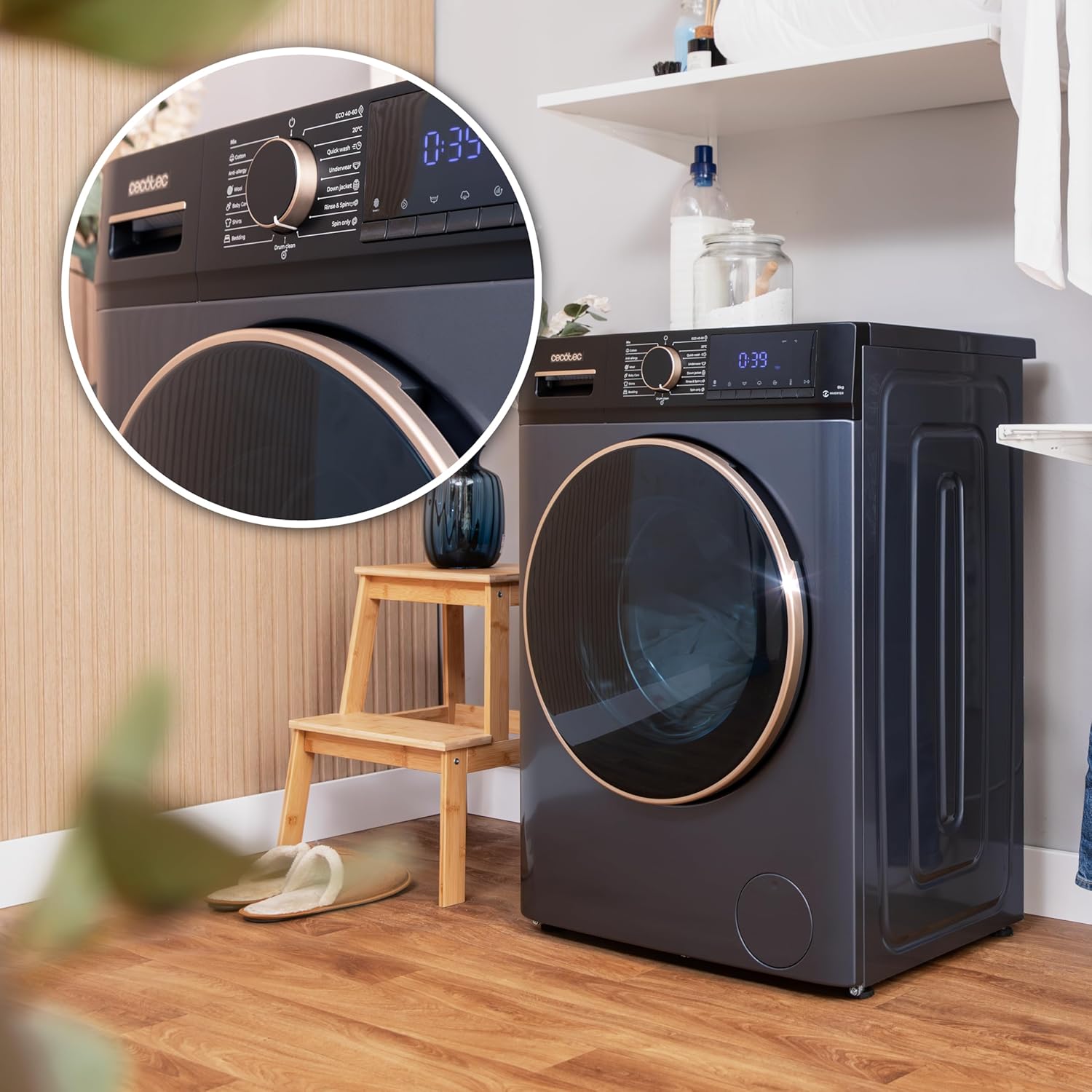 Cecotec - Bolero DressCode 8610 - 8 kg, 1400 rpm, frontal, vapeur, Inverter, 15 programmes - 8610