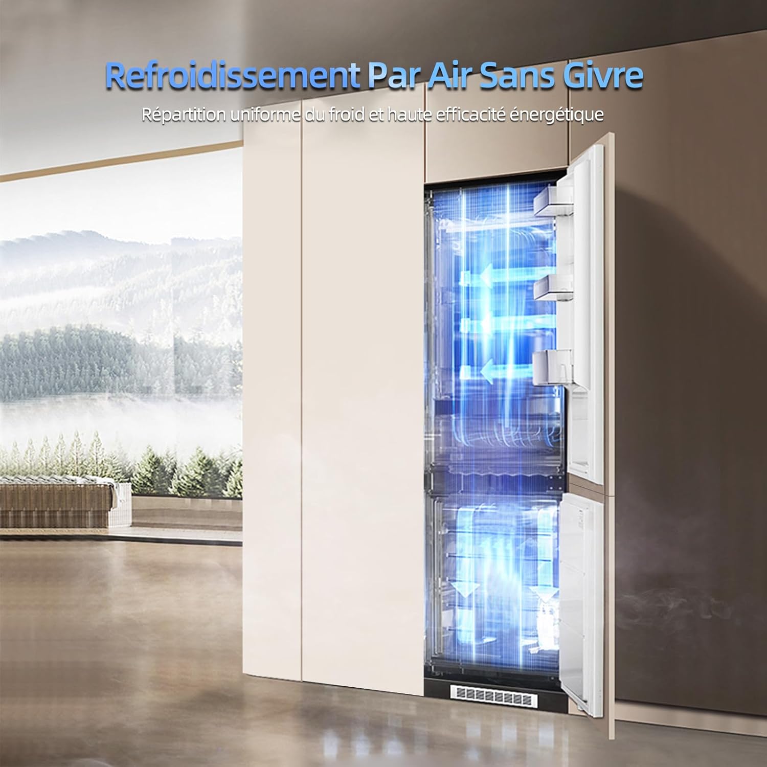 Magictec - réfrigérateur encastrable 178 cm - 236L, no frost, 2 portes, classe D