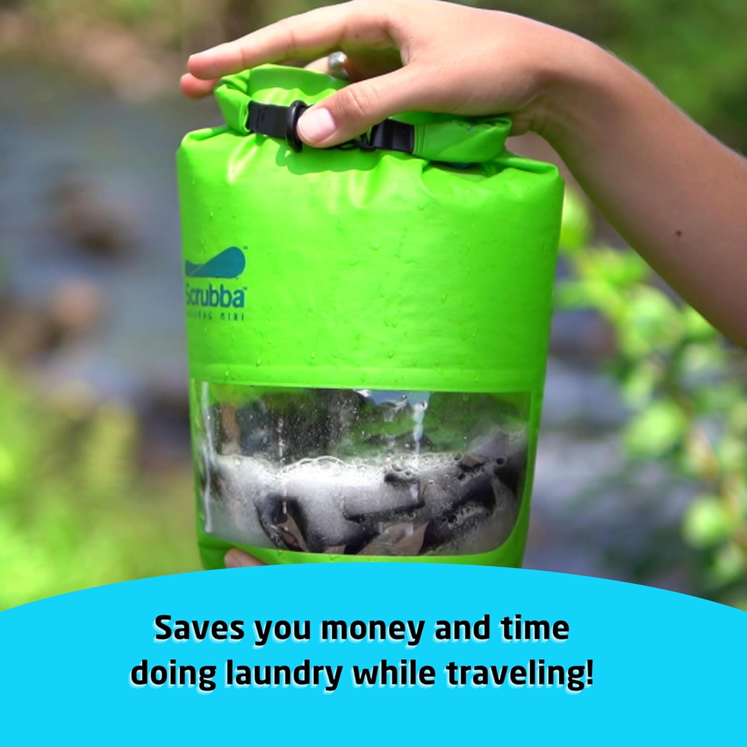 Scrubba - Mini sac de lavage portable ultra-compact, 70g, étanche