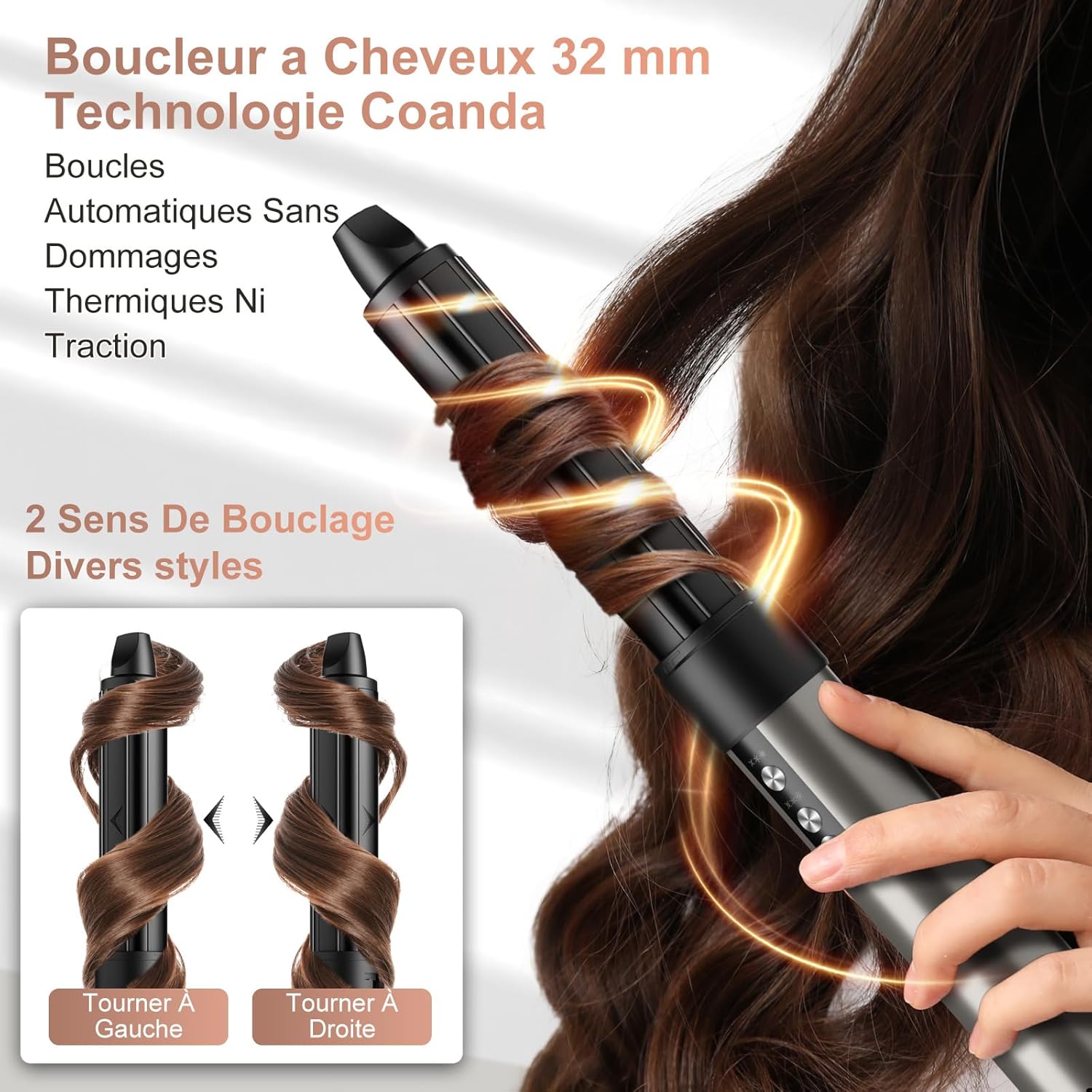 Air styler 6 en 1 - 110 000 tr/min - séchage rapide, ionique, boucleur, lissante