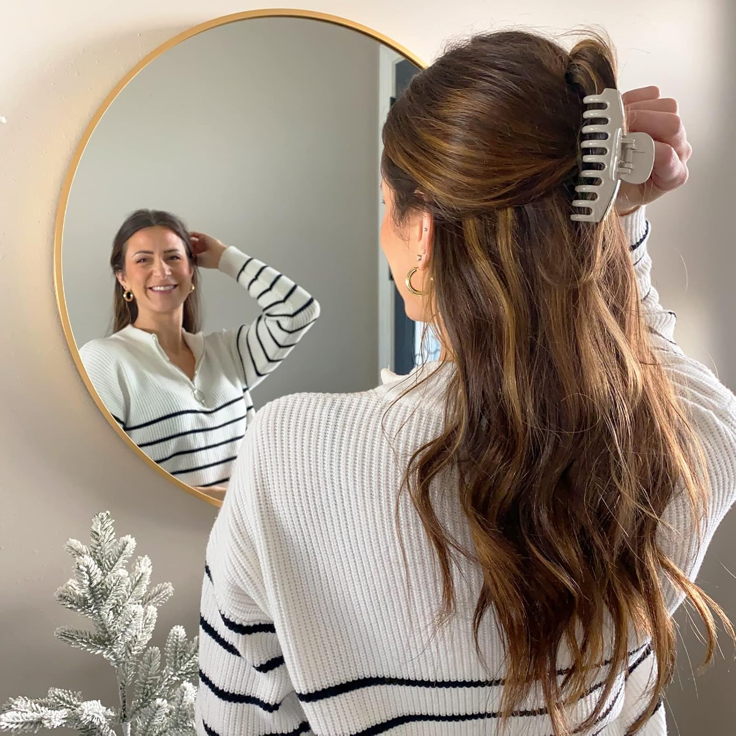 Lolalet - pince à cheveux double dents 8cm - lot 8 couleurs, épais/fins