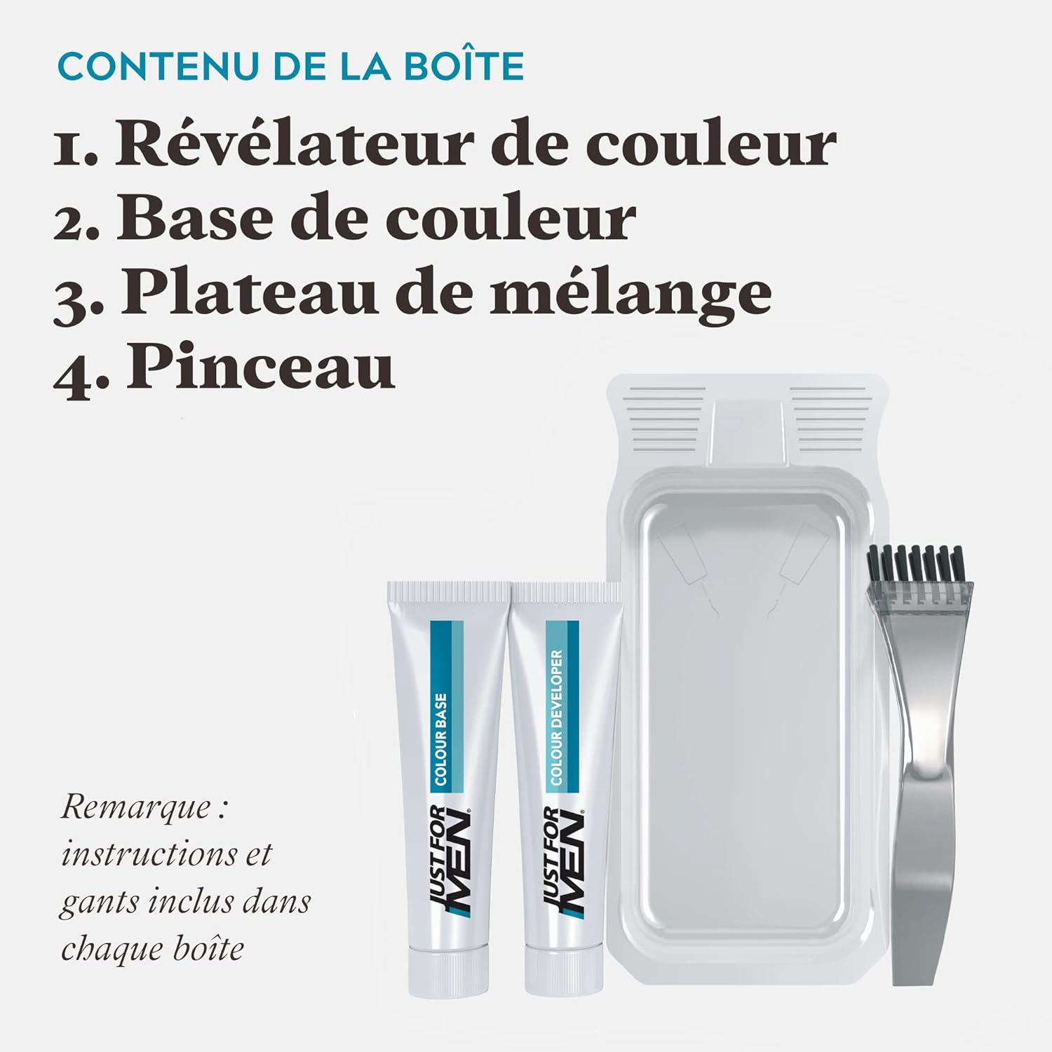 Just For Men - coloration barbe et moustache - naturel, sans ammoniaque, couvre poils gris, peigne - M45