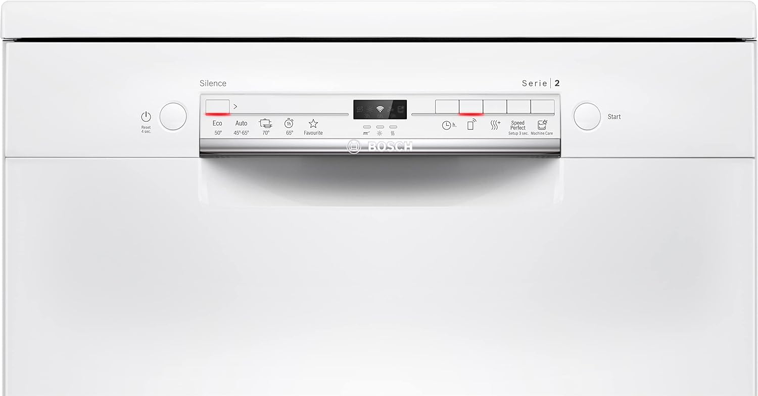 Bosch - Série 2 lave-vaisselle - 60cm - 12 couverts, Home Connect, EcoSilence, Blanc - SMS2ITW12E