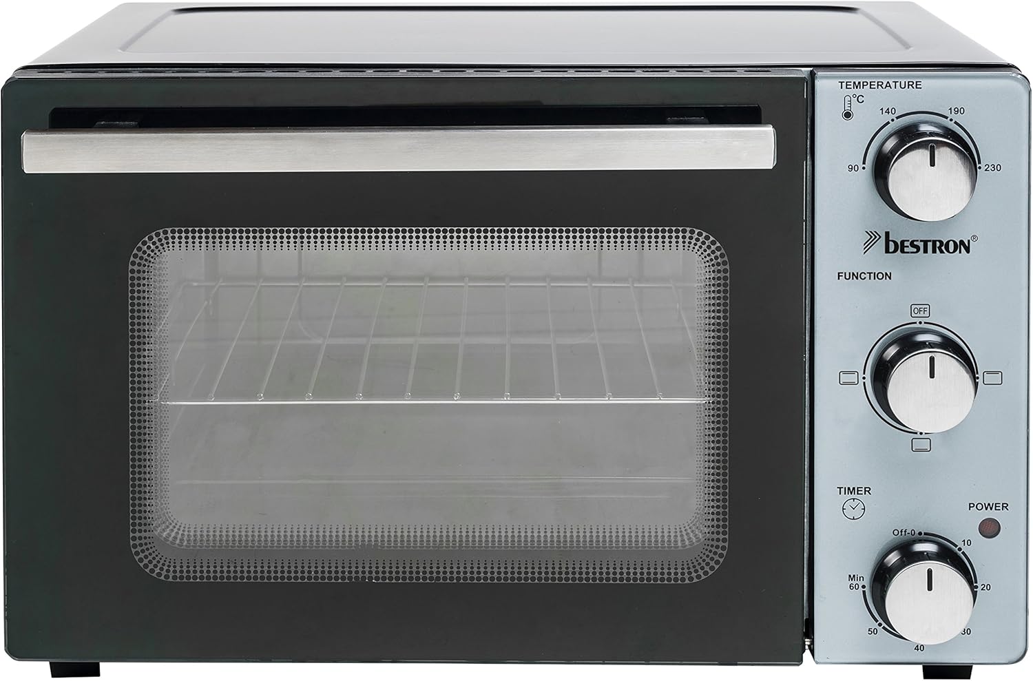 Bestron - mini-four compact - 20L - 1300W, convection, inox, noir