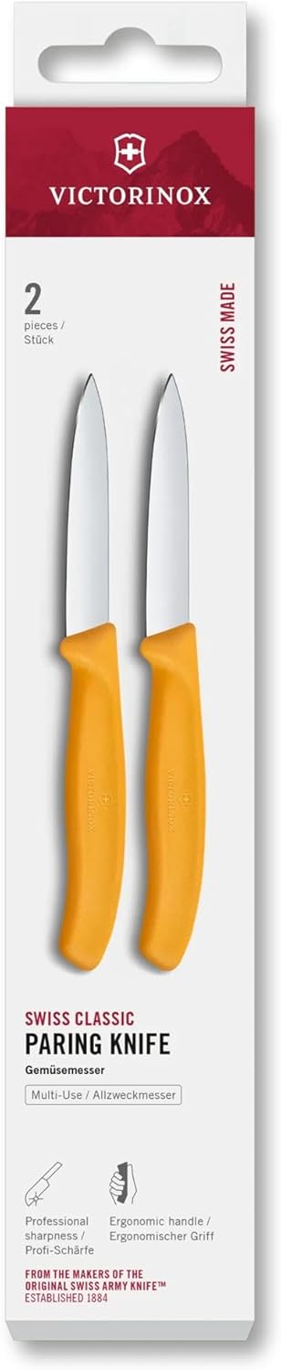 Victorinox - Swiss Classic - 8 cm - couteaux éplucheurs inox jaune, coupe précise