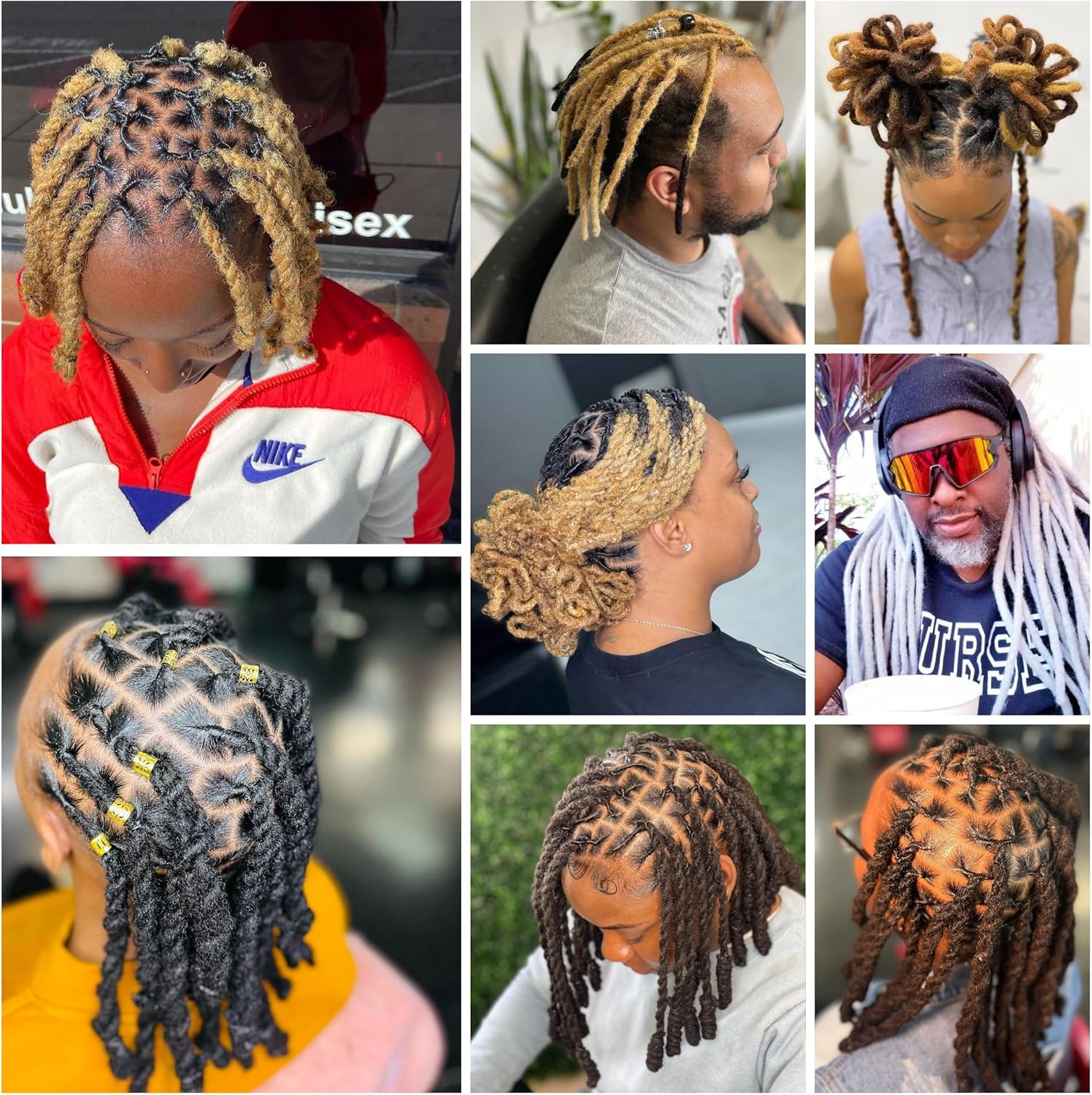 Extension cheveux naturel afro - 16 pouces, 1 paquet, noir naturel